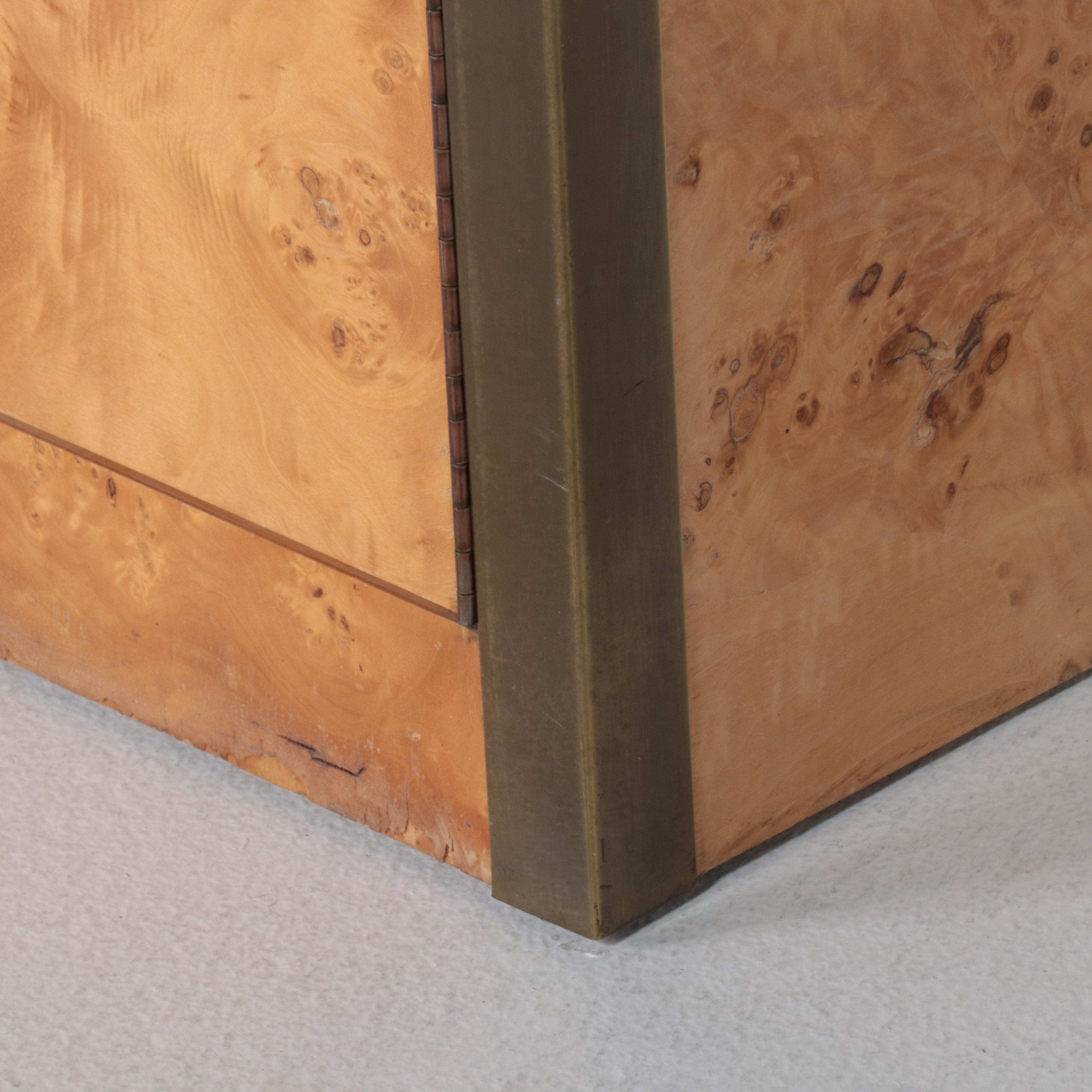 Mid Century Burl Wood Étagère Shelf Unit