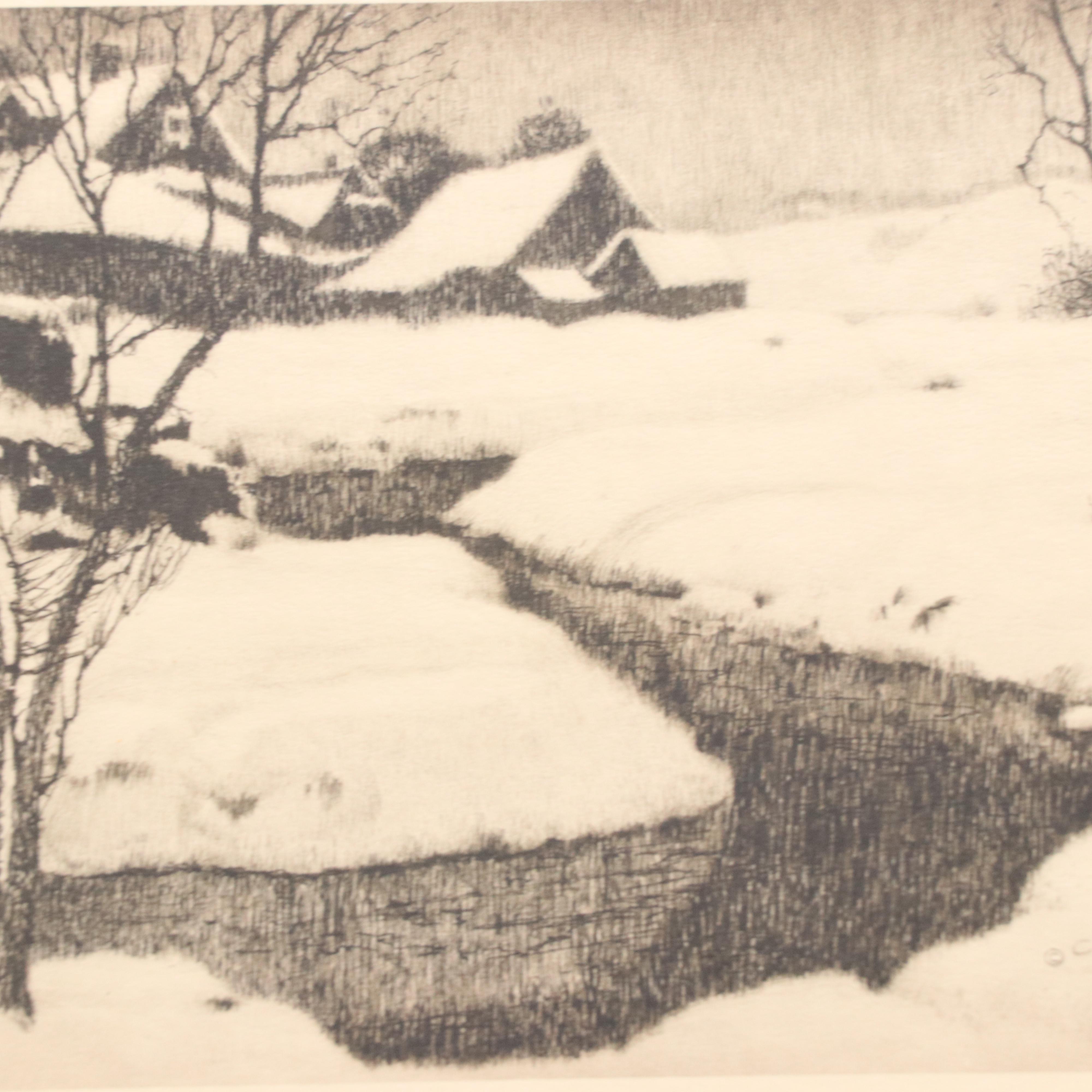 Carl Abel Landscape Etchings, Early to Mid-20th Century, and More