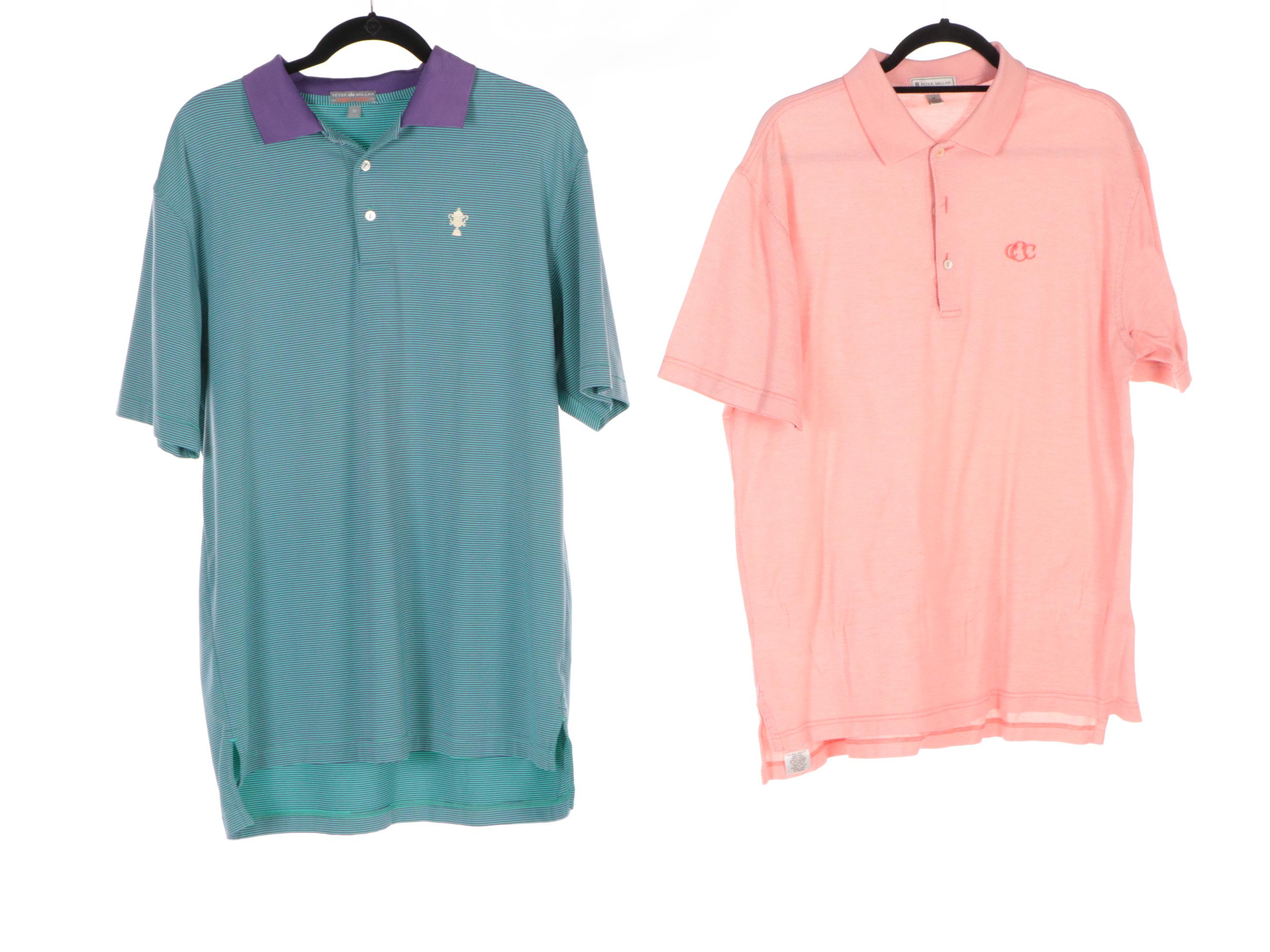 Men's Pebble Beach Performance, Peter Millar, and More Collared Polo Golf Shirts
