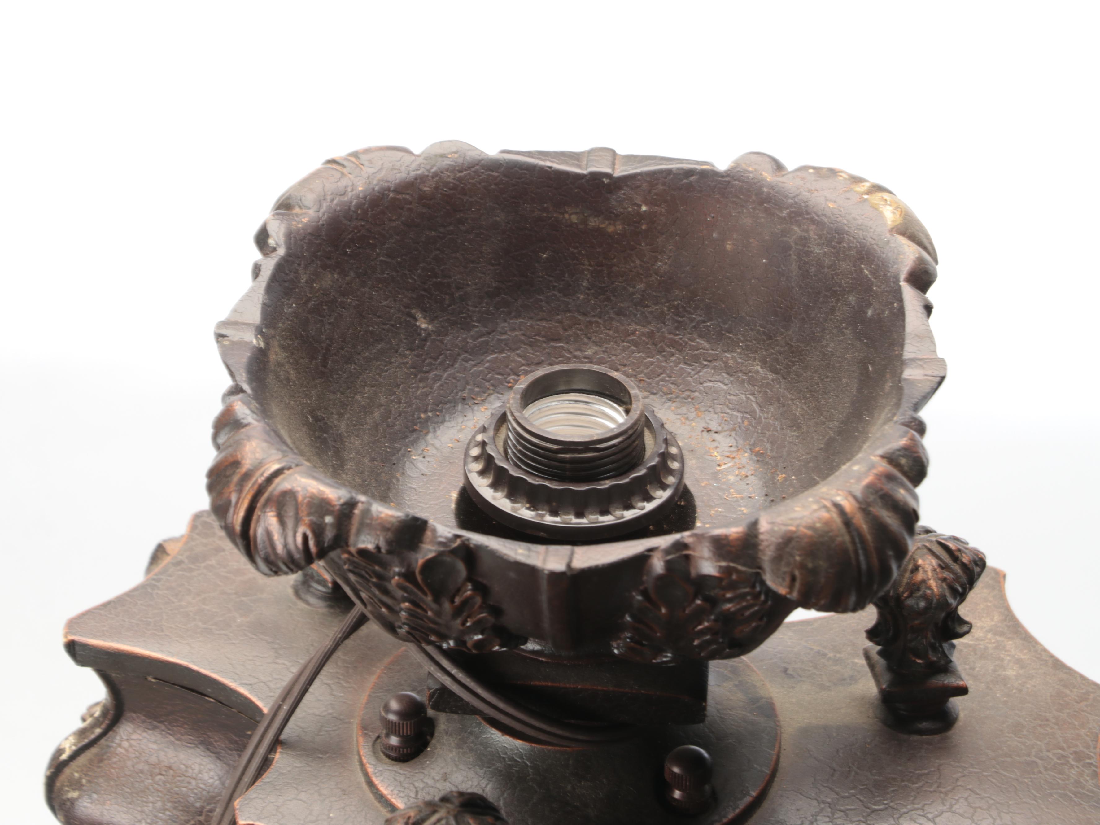 Oil Rubbed Bronze Finish Column Torchiere Floor Lamps, Contemporary