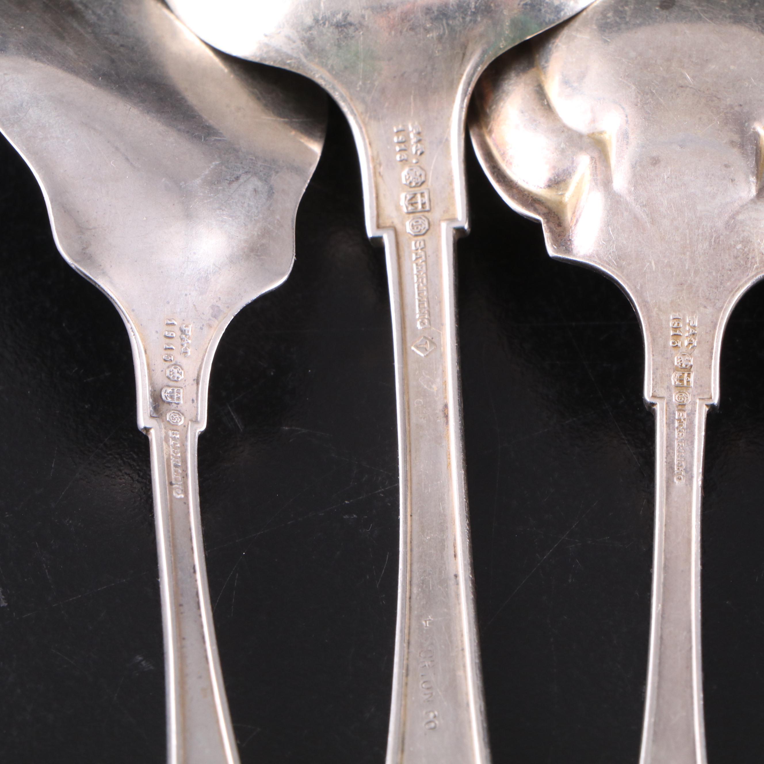 Gorham "Etruscan" Sterling Serving Utensils with Other Sterling and Plate Décor