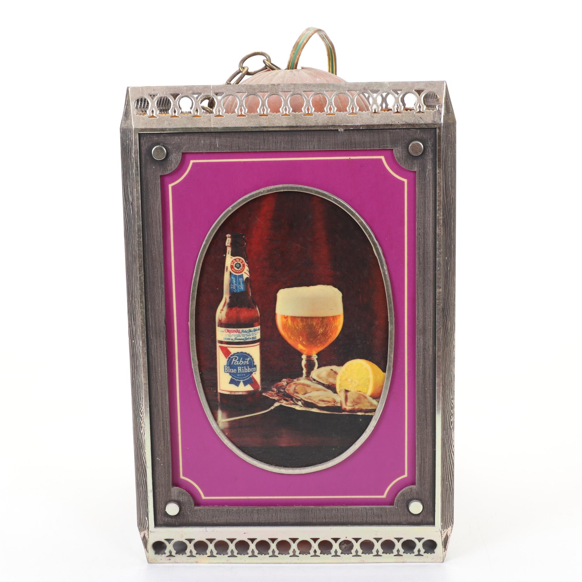Pabst Blue Ribbon Beer Disco Era Hanging Swag Light