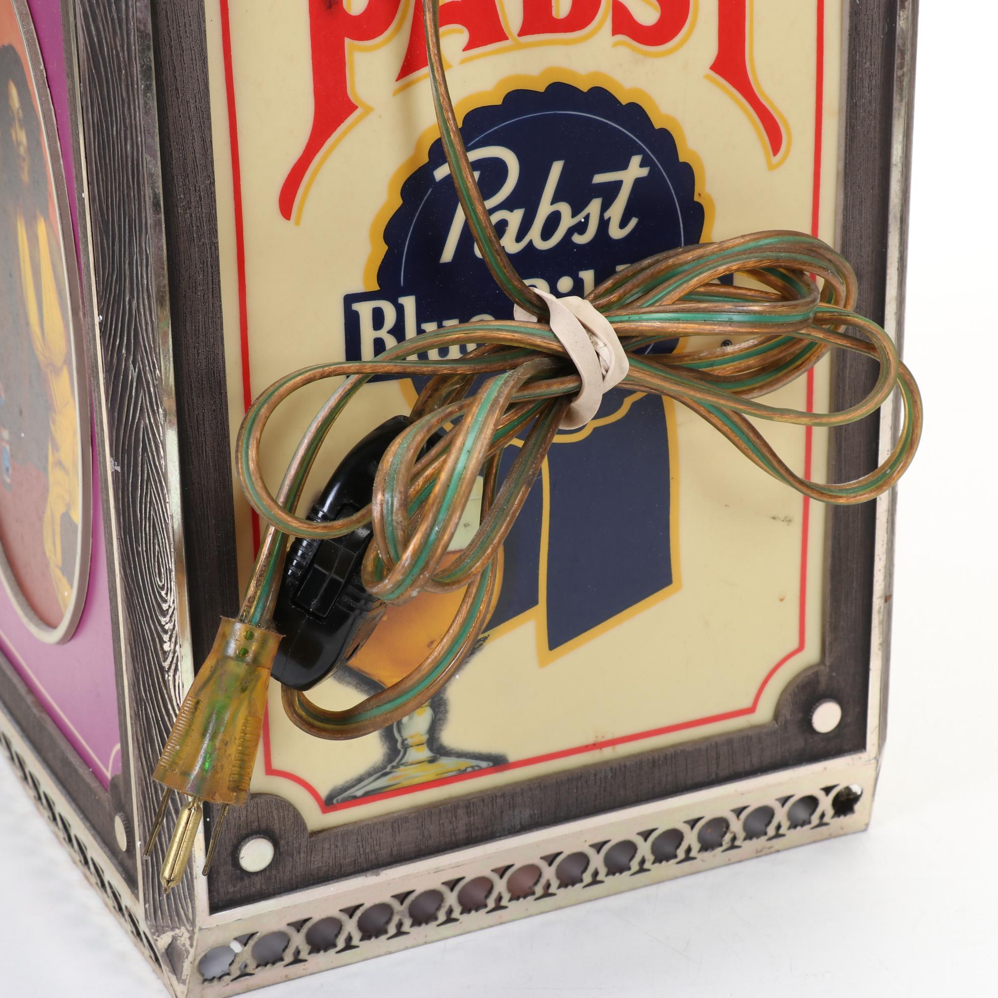 Pabst Blue Ribbon Beer Disco Era Hanging Swag Light
