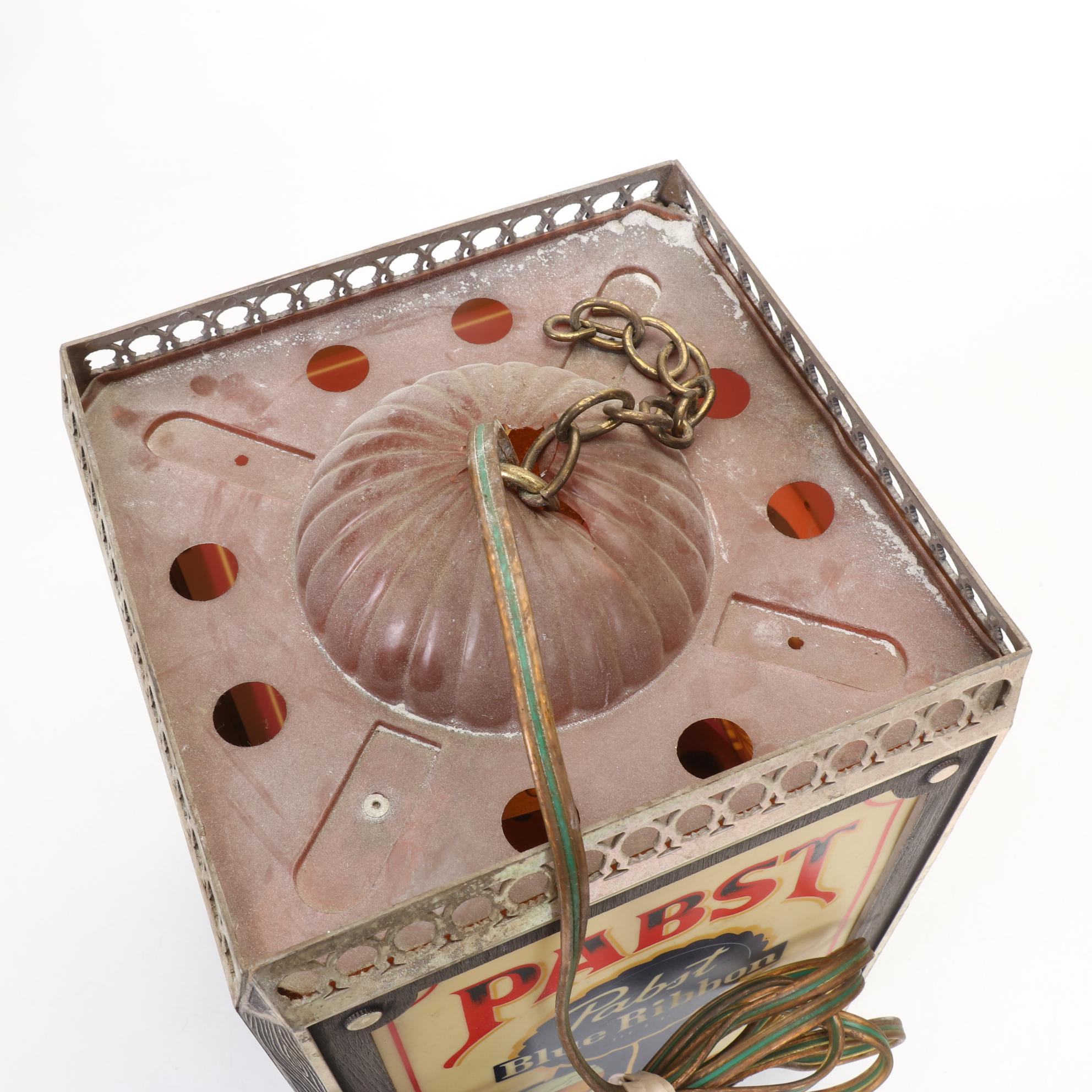 Pabst Blue Ribbon Beer Disco Era Hanging Swag Light