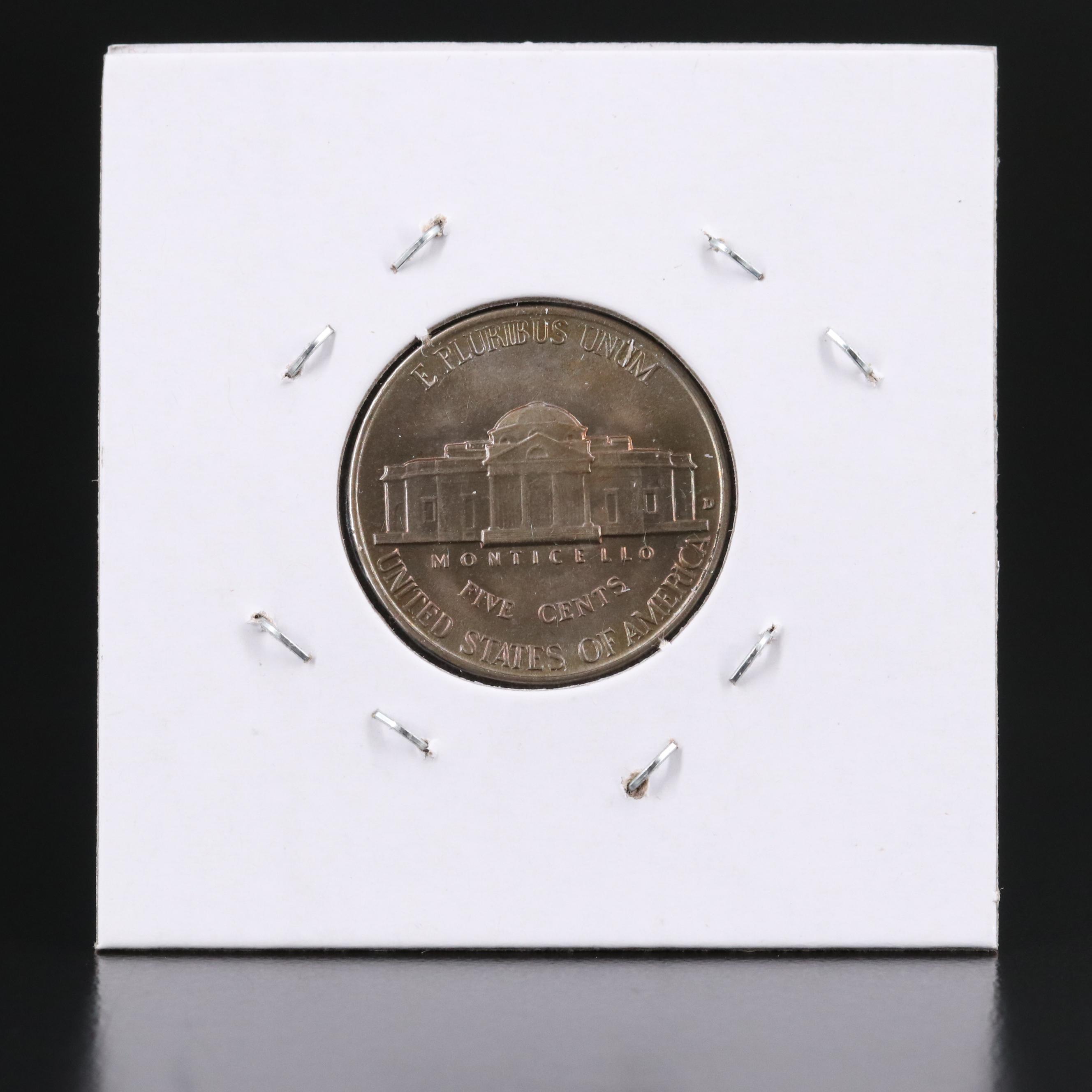 Five Uncirculated Jefferson Nickels