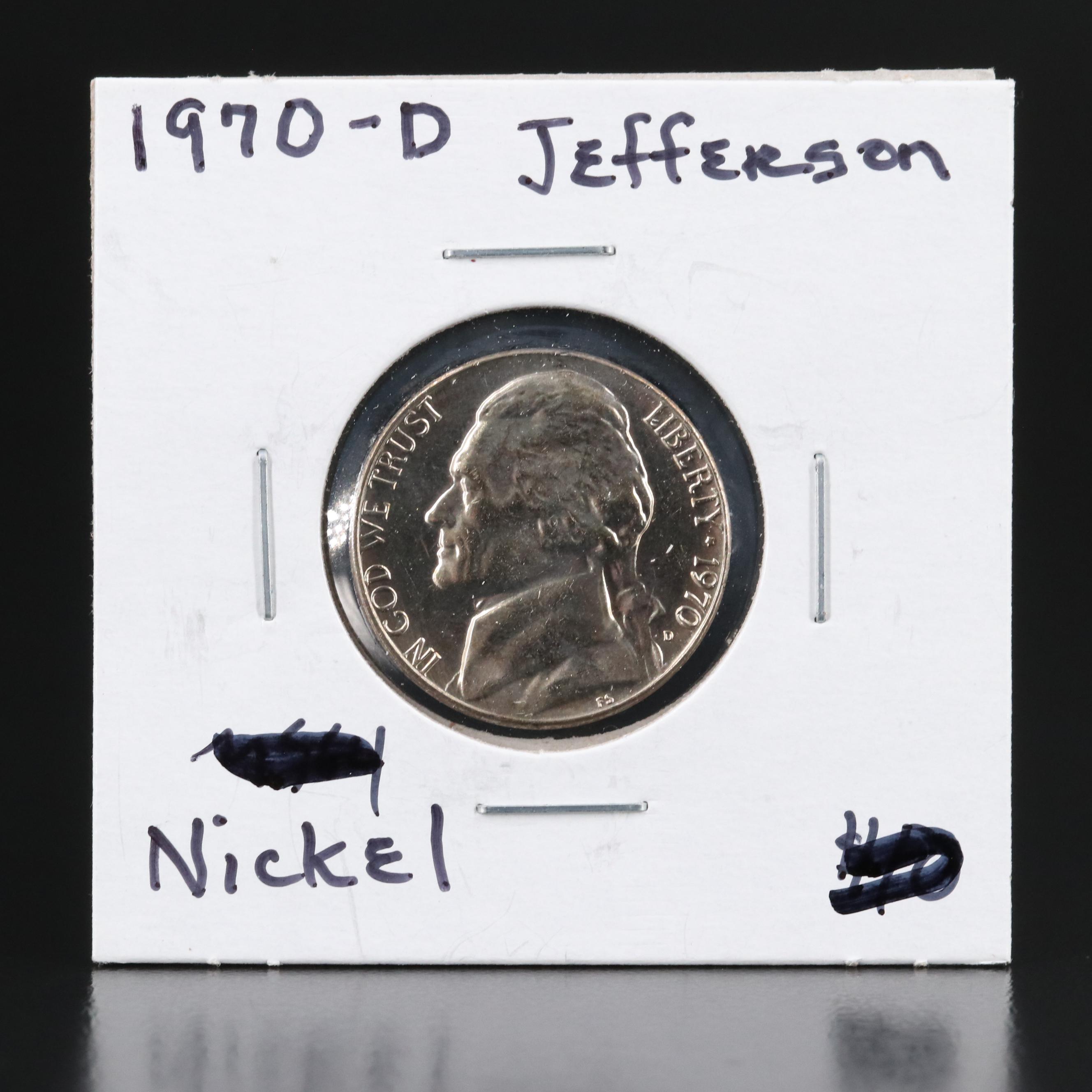 Seven Uncirculated Jefferson Nickels