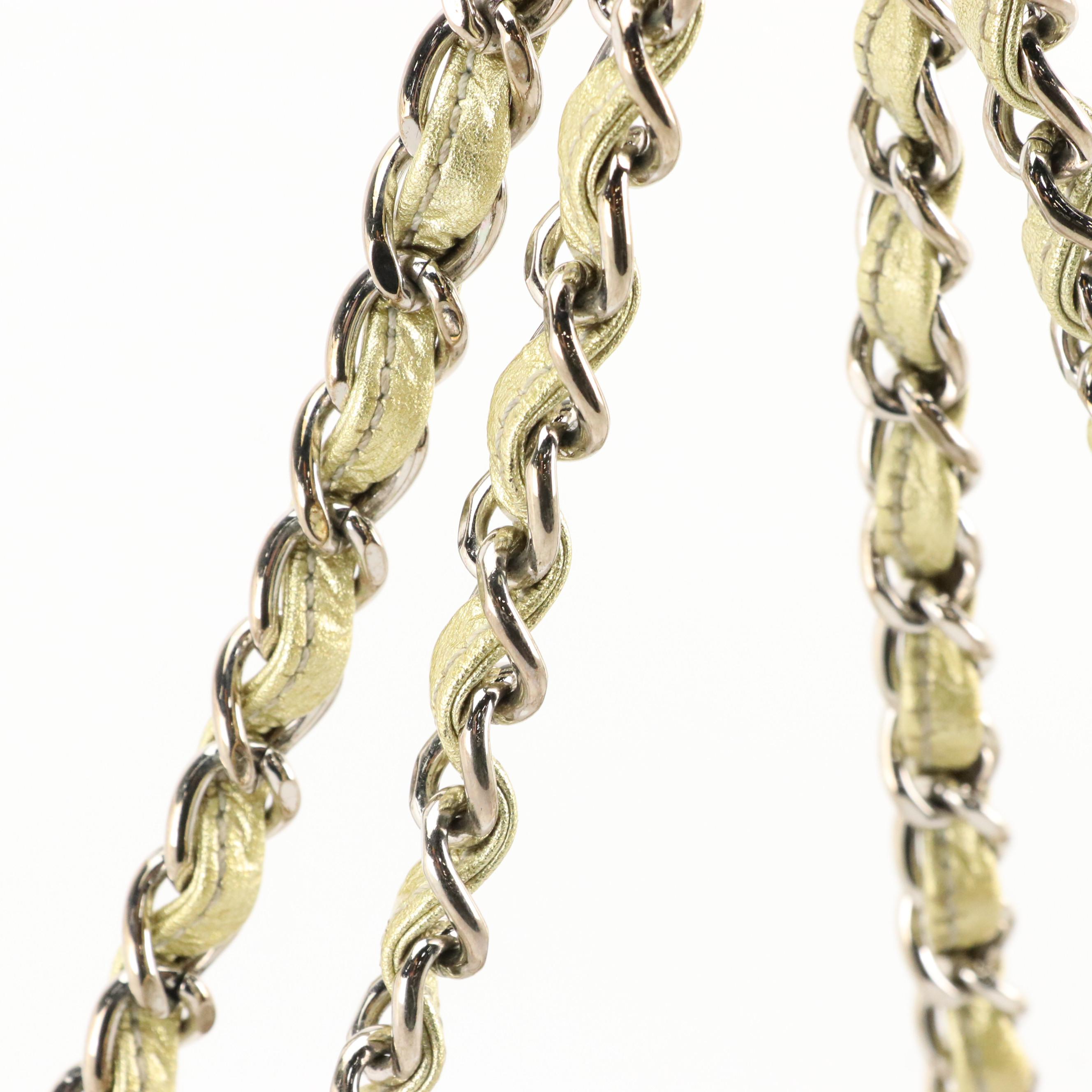 Chanel CC Transparent Vinyl and Leather Trim Chain Shoulder Bag