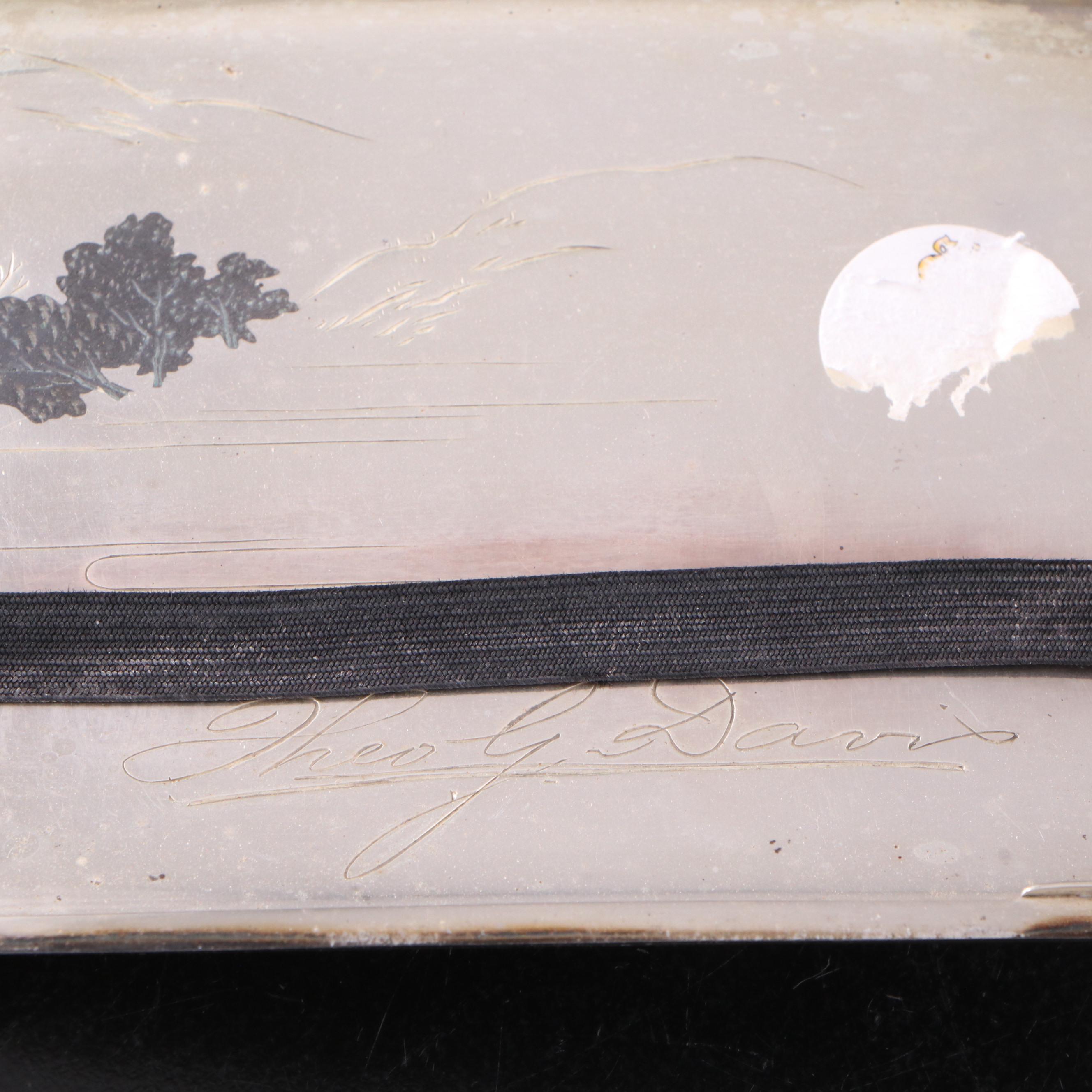 MiyamotoShoko Japanese Sterling Silver and MixedMetal Inlay Cigarette