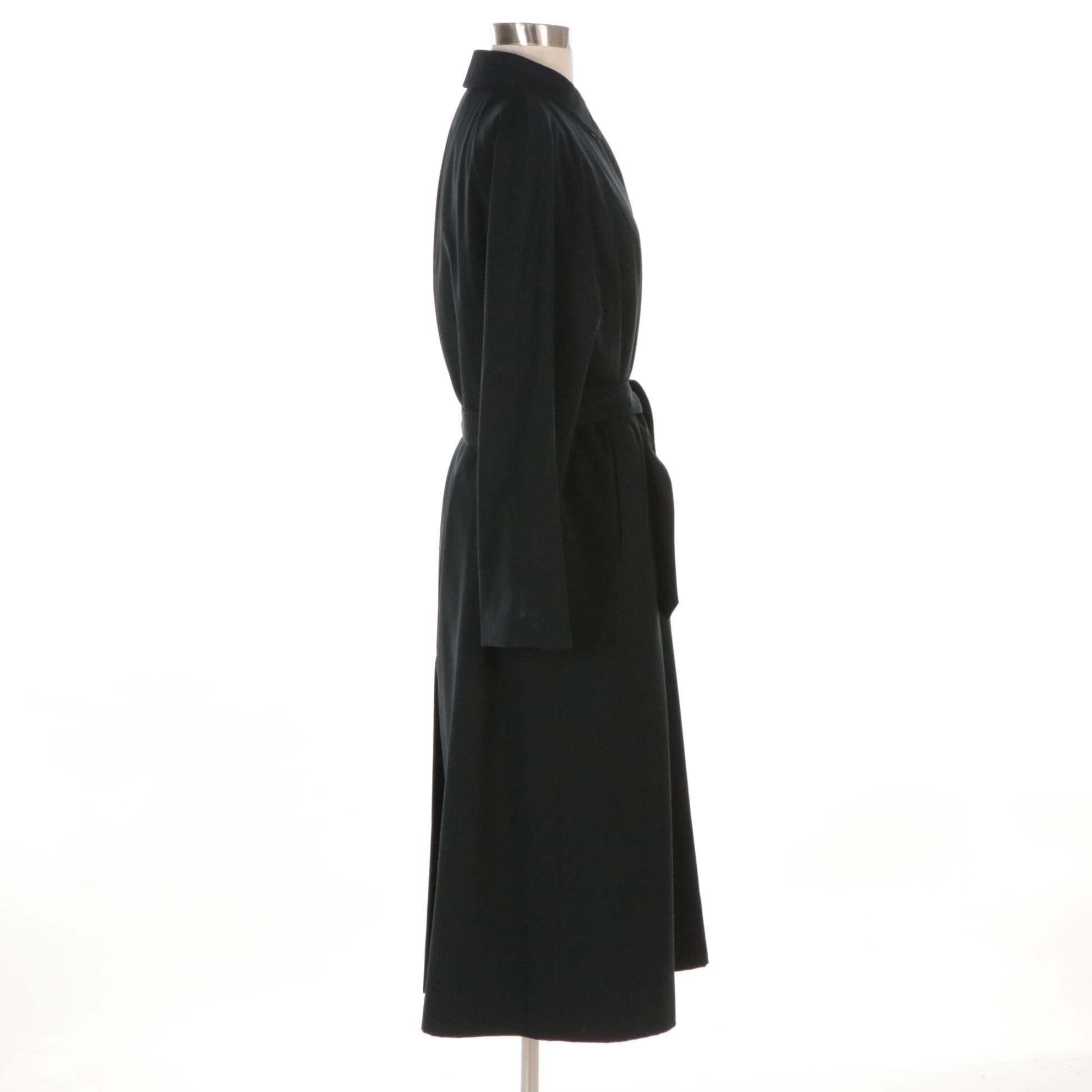 Burberry Black Single-Breasted Coat with Removable Black/Nova Check Lining