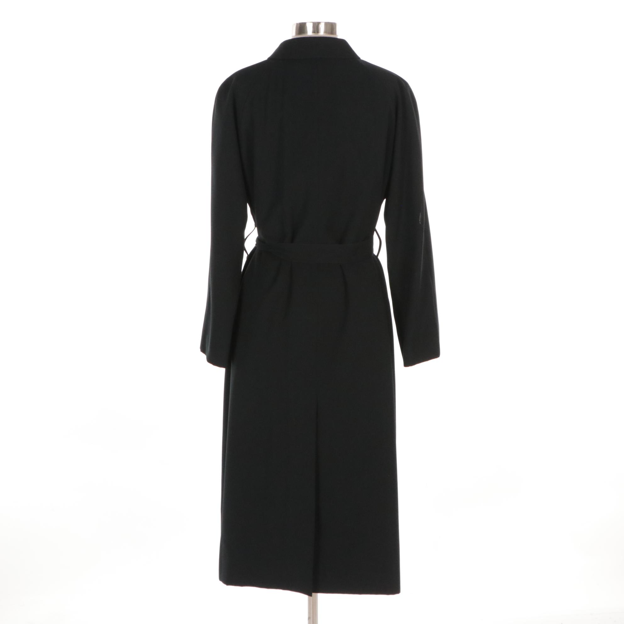 Burberry Black Single-Breasted Coat with Removable Black/Nova Check Lining