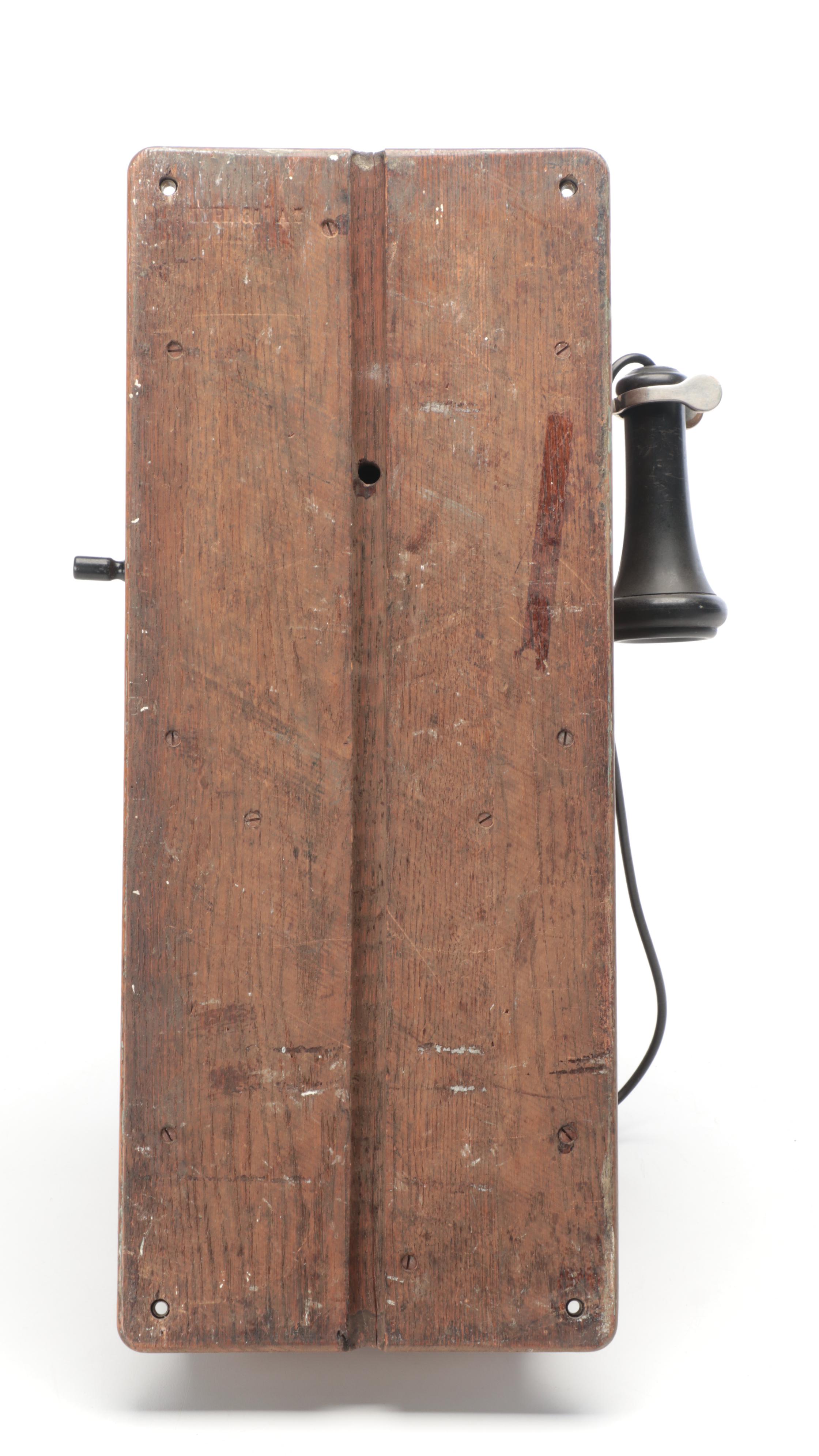 Western Electric Oak Hand-Crank Wall Telephone, Early 20th Century