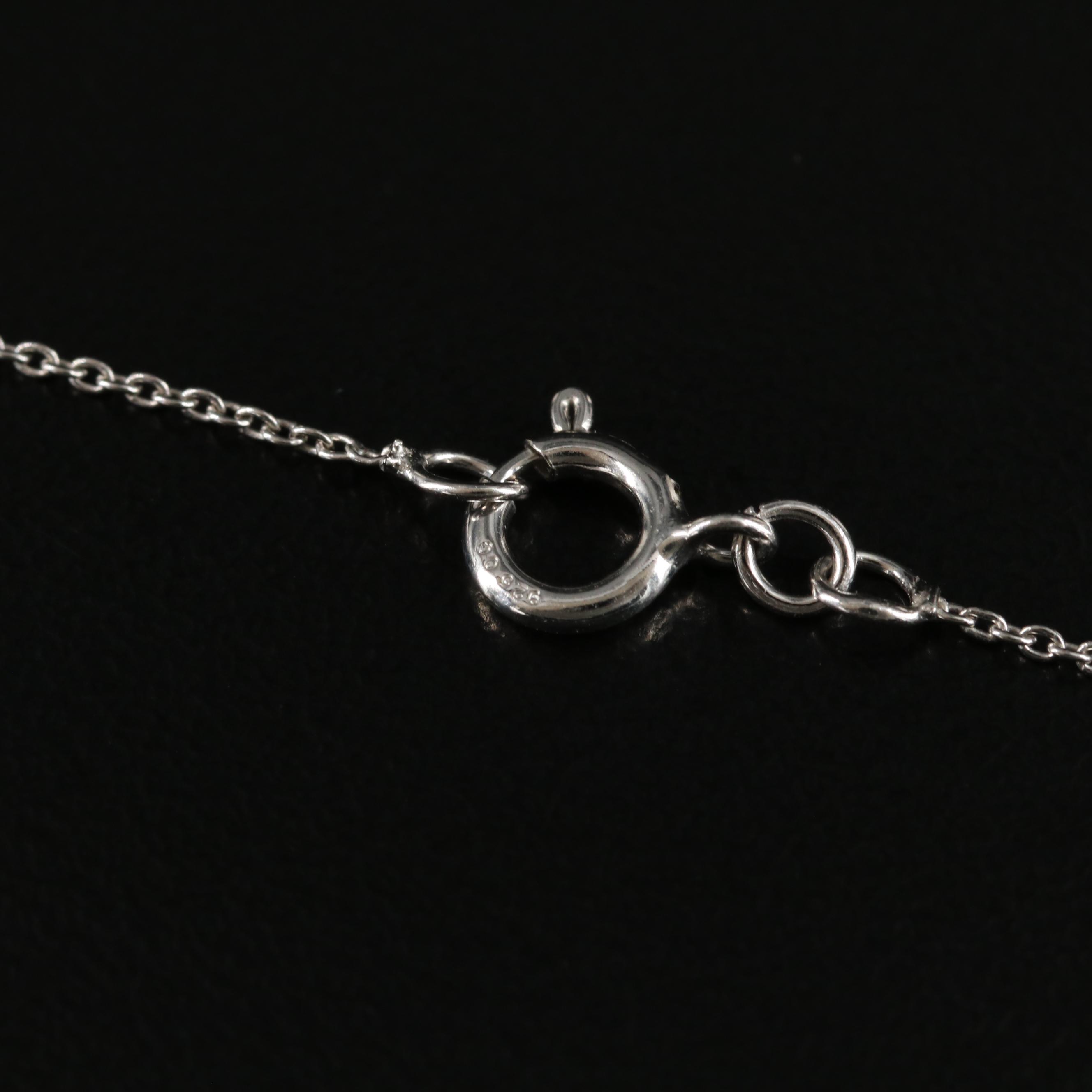Sterling Diamond Heart "Mom" Pendant Necklace