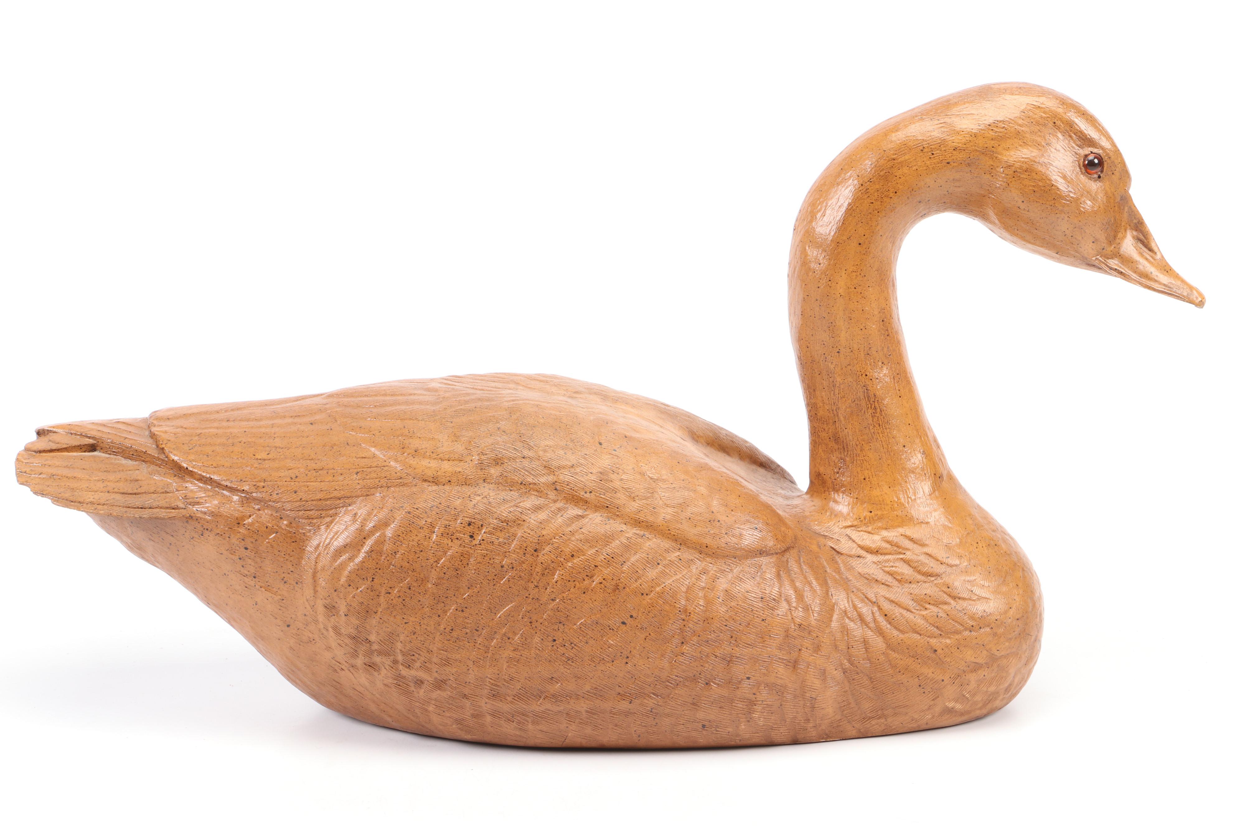 Folk Art Carved Goose