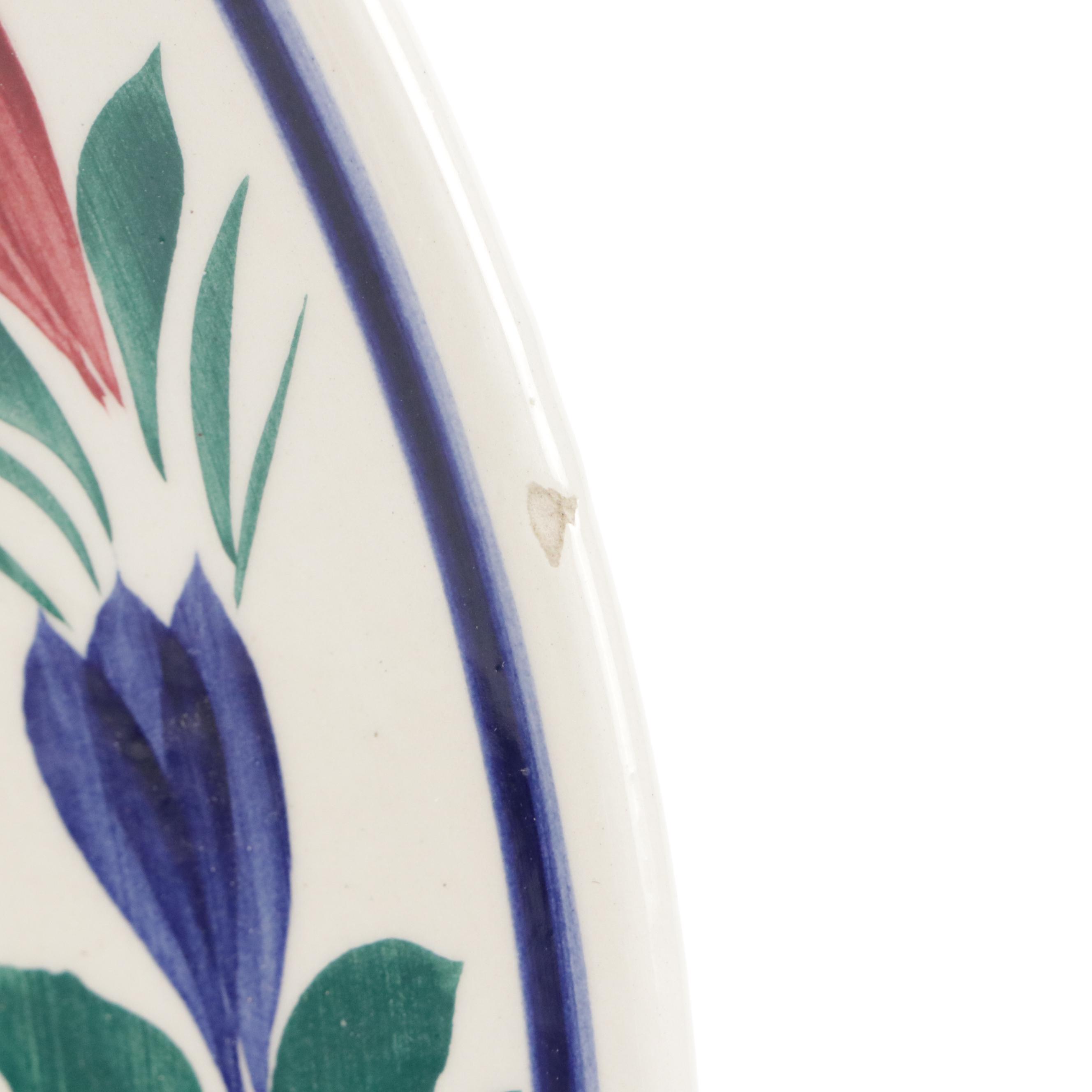 Henriot Quimper Oblong Tray and Round Platter