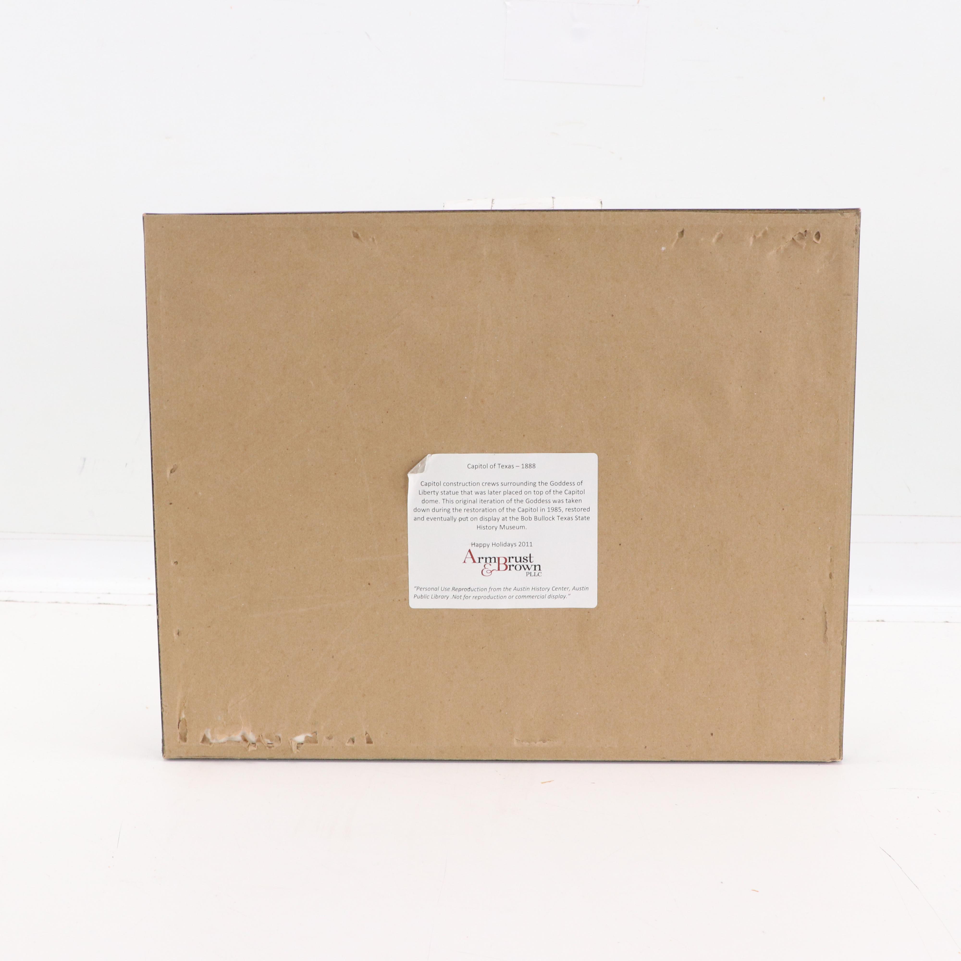 Black and White Photograph of "Capitol of Texas - 1888"