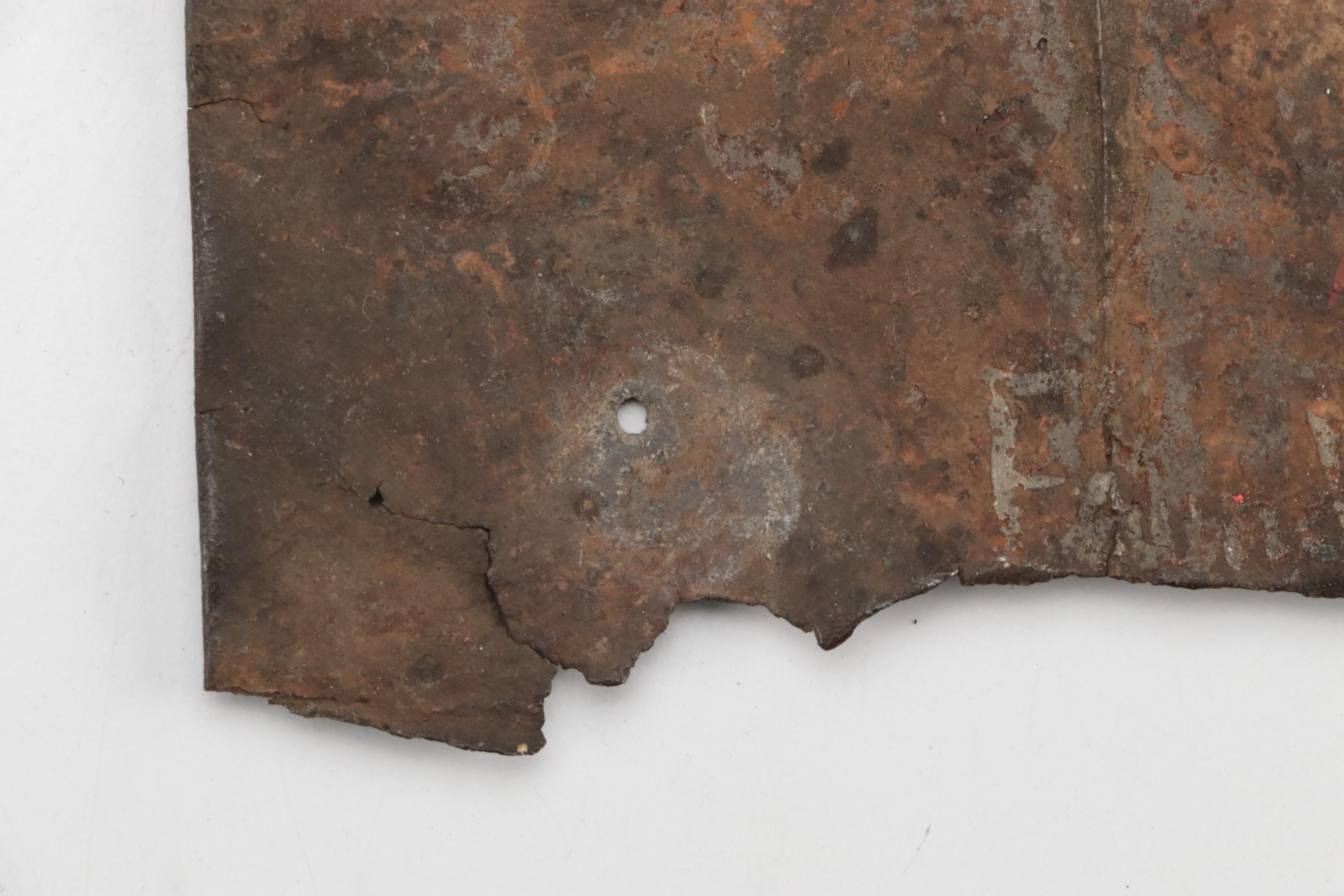 Civil War Era Cartridge Box Bin Fragment Inscribed "Confederate Cartridge Box"