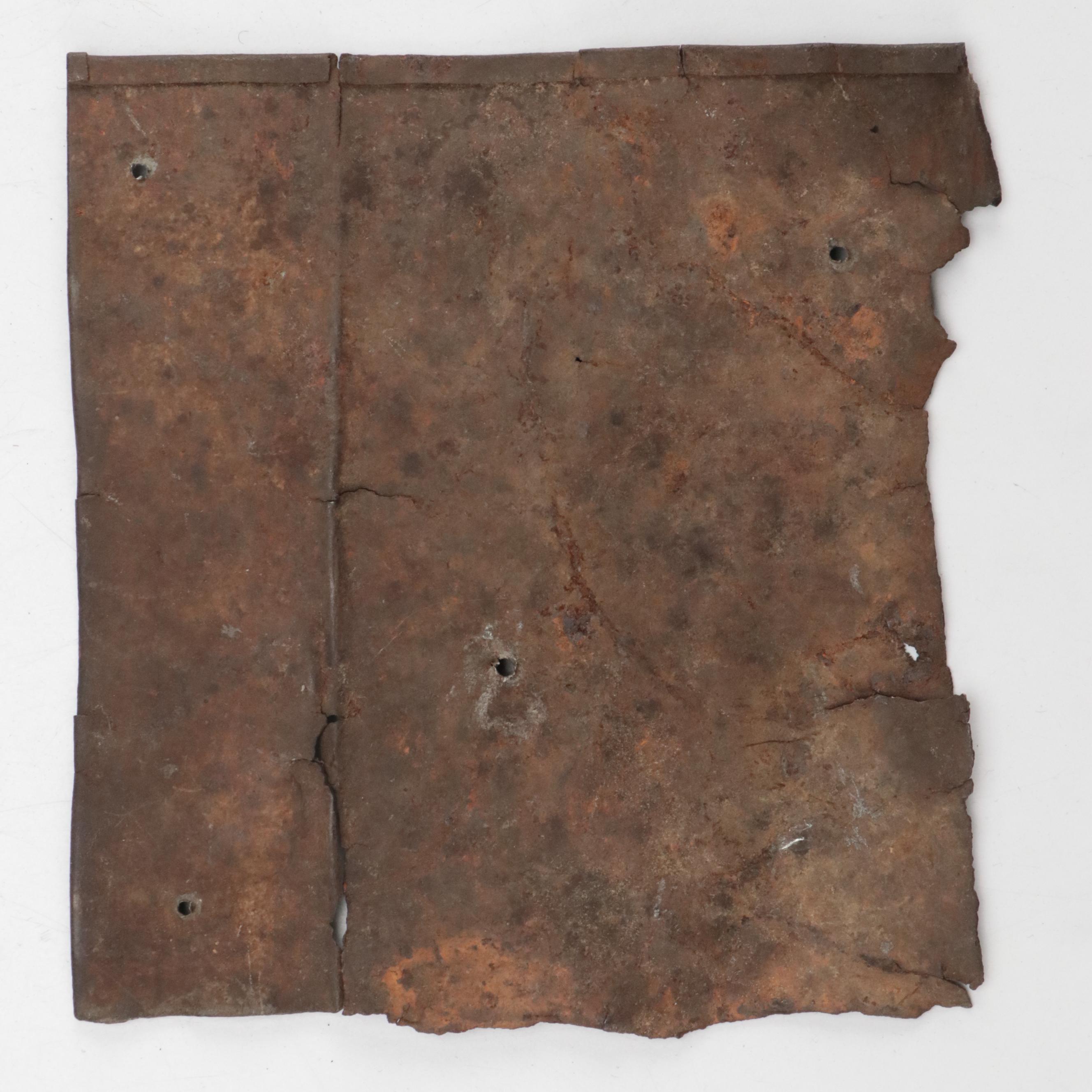 Civil War Era Cartridge Box Bin Fragment Inscribed "Confederate Cartridge Box"