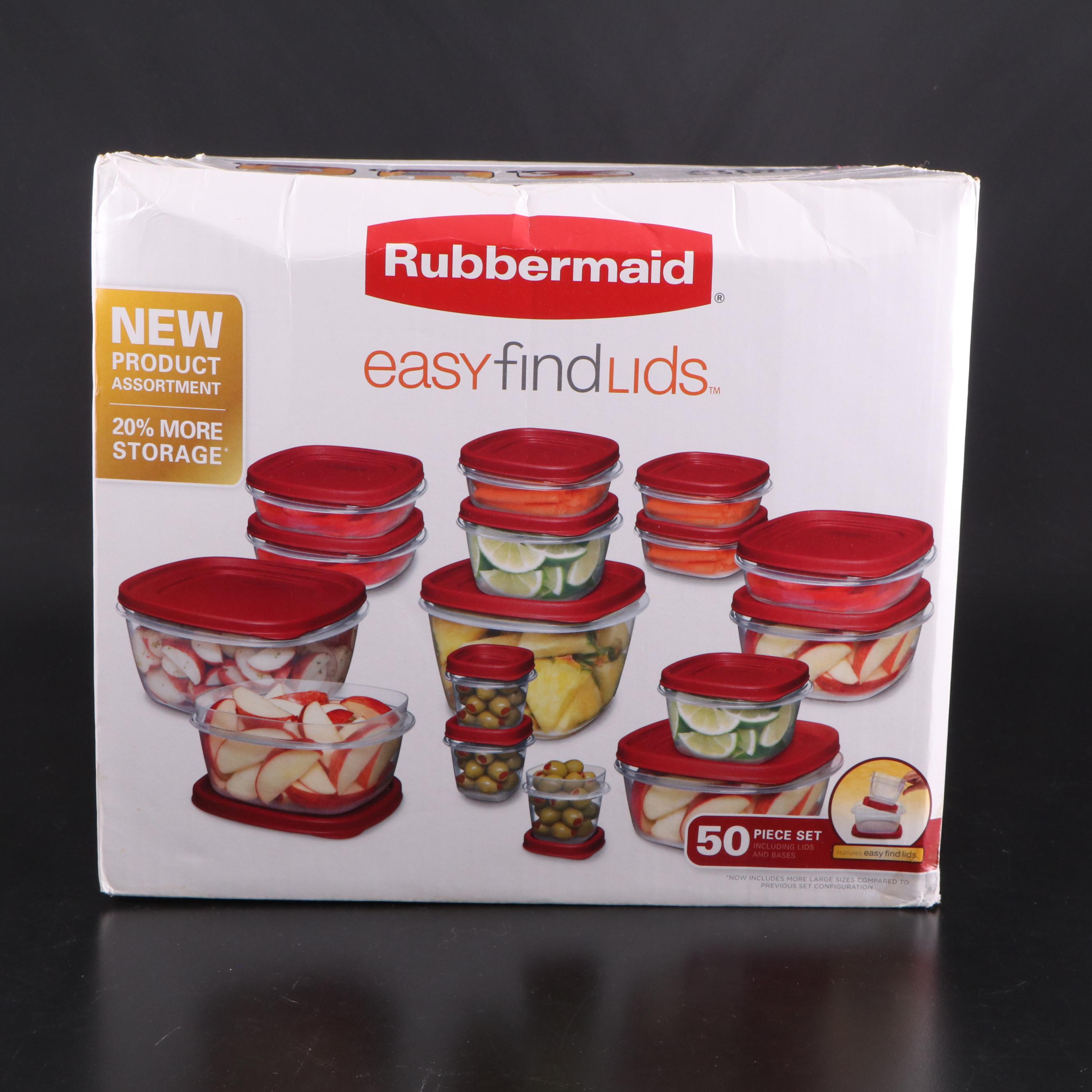 Rubbermaid  50-Piece Storage Box Set with Pyrex Storage Boxes and Mixing Bowls