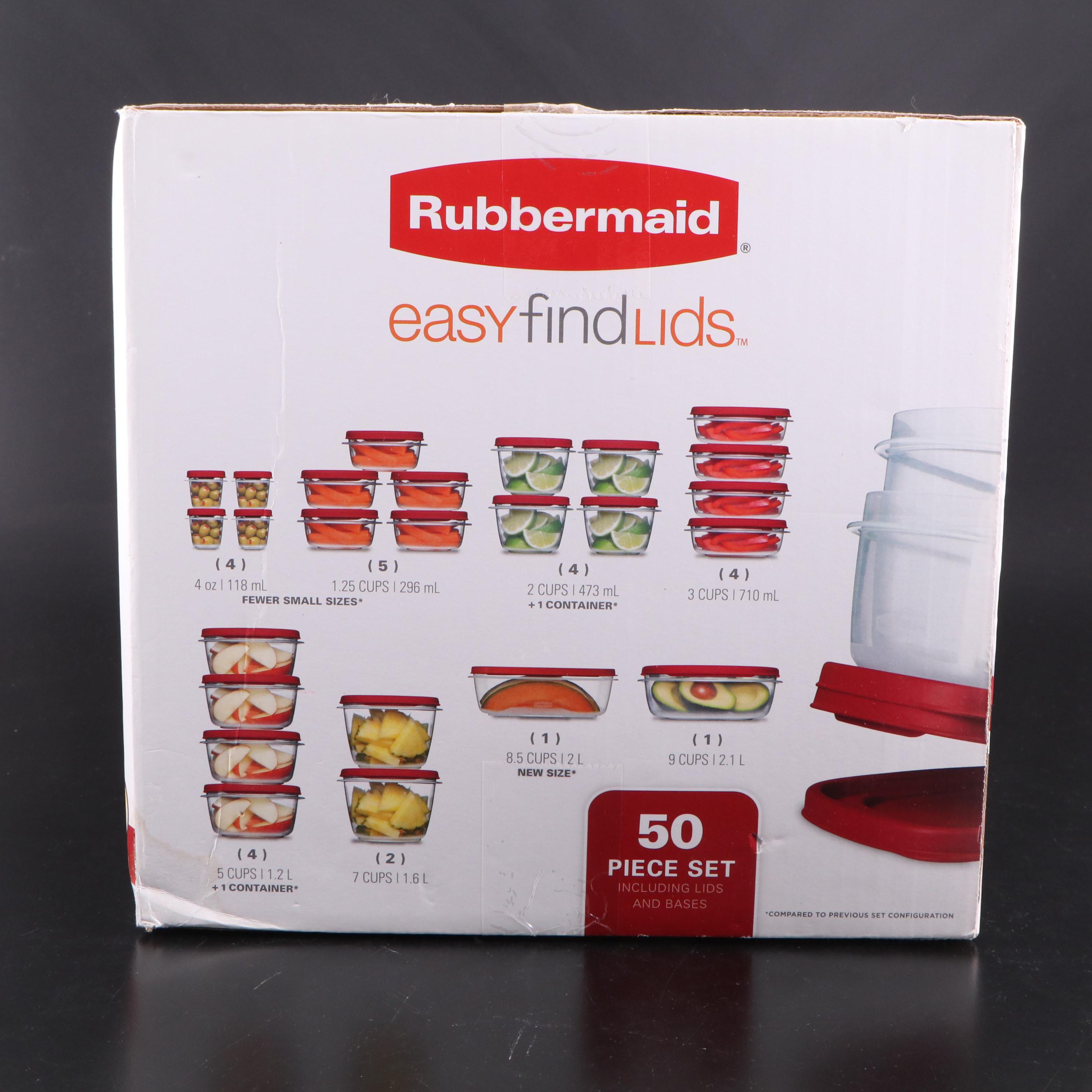 Rubbermaid  50-Piece Storage Box Set with Pyrex Storage Boxes and Mixing Bowls