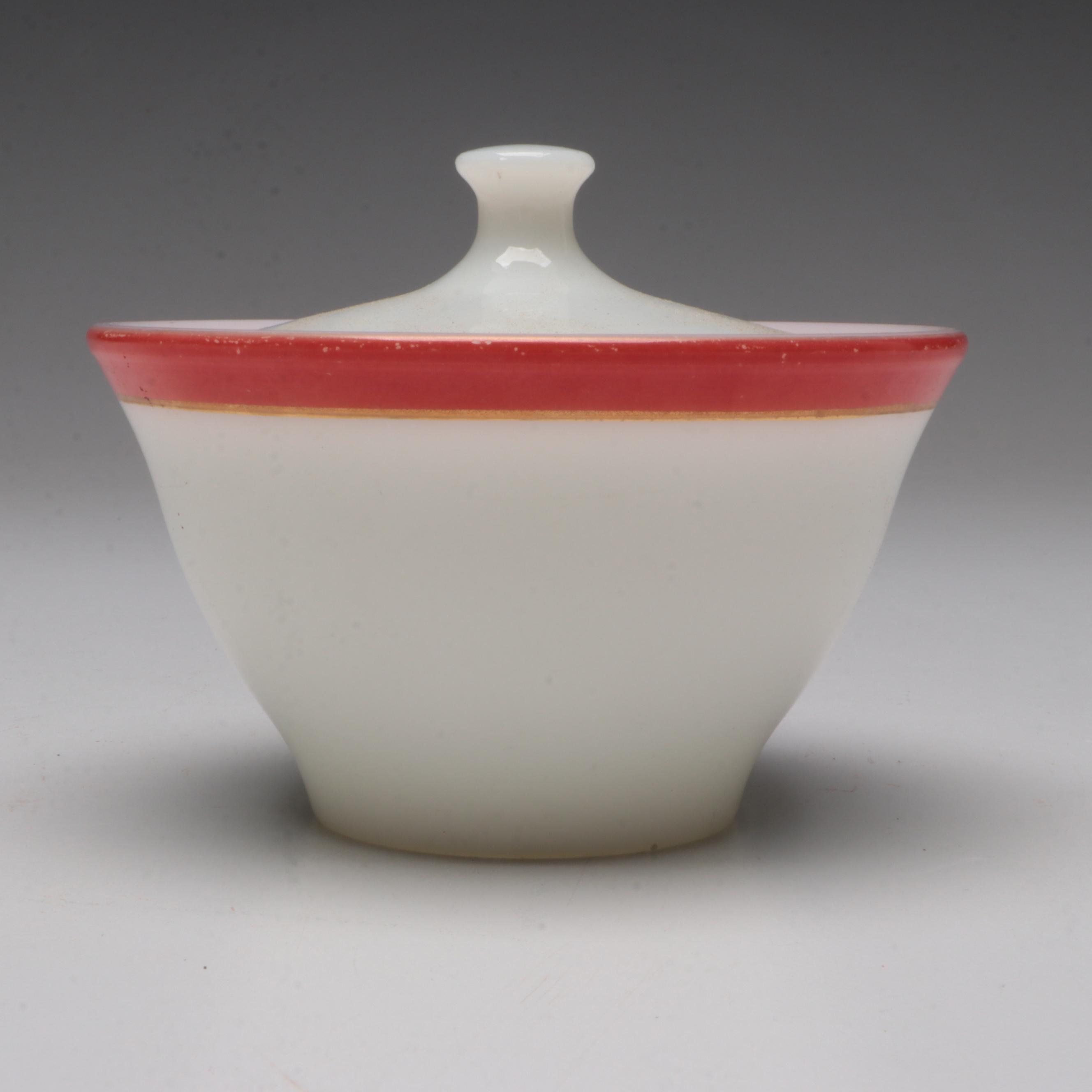 MCM Starburst Tumblers with Shaker Sets, Pyrex Milk Glass Jar, Egg Cups and More