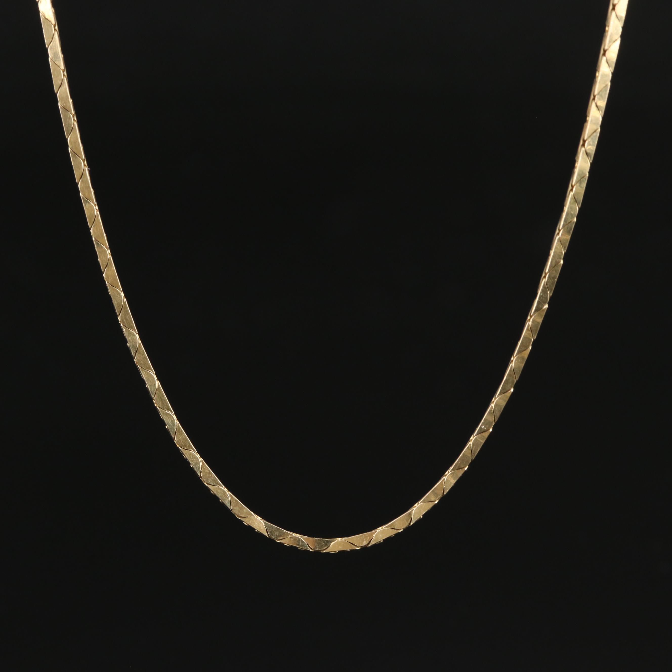 14K Cobra Chain Necklace
