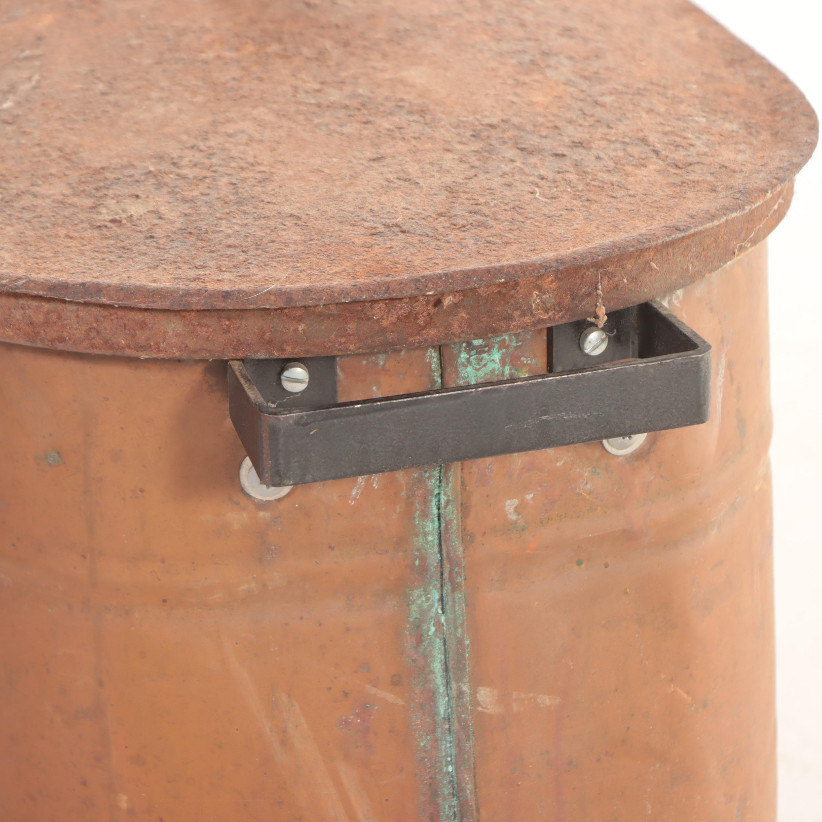 Double-Handled Copper Boiler Wash Tub and Distressed Copper Wash Tub