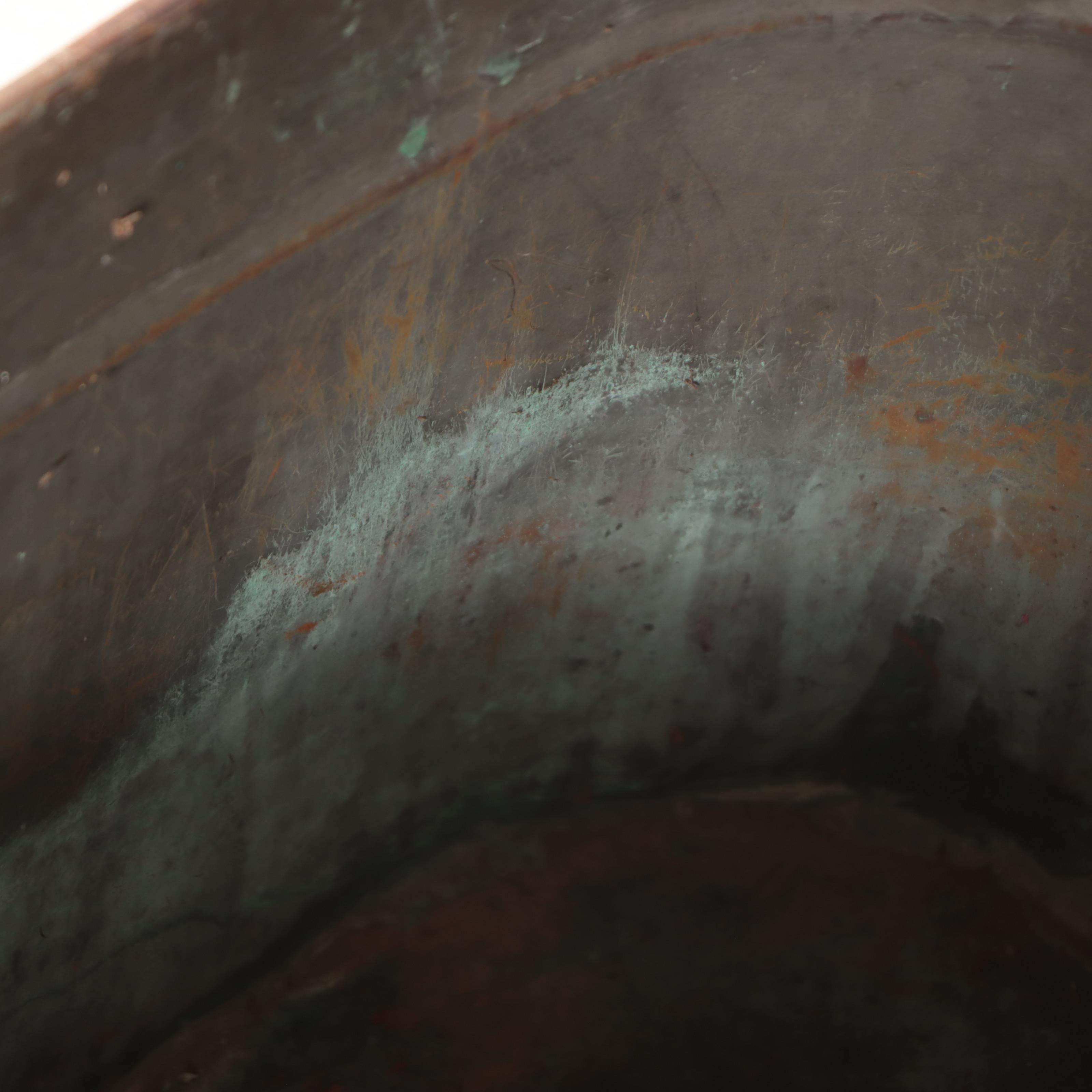 Double-Handled Copper Boiler Wash Tub and Distressed Copper Wash Tub