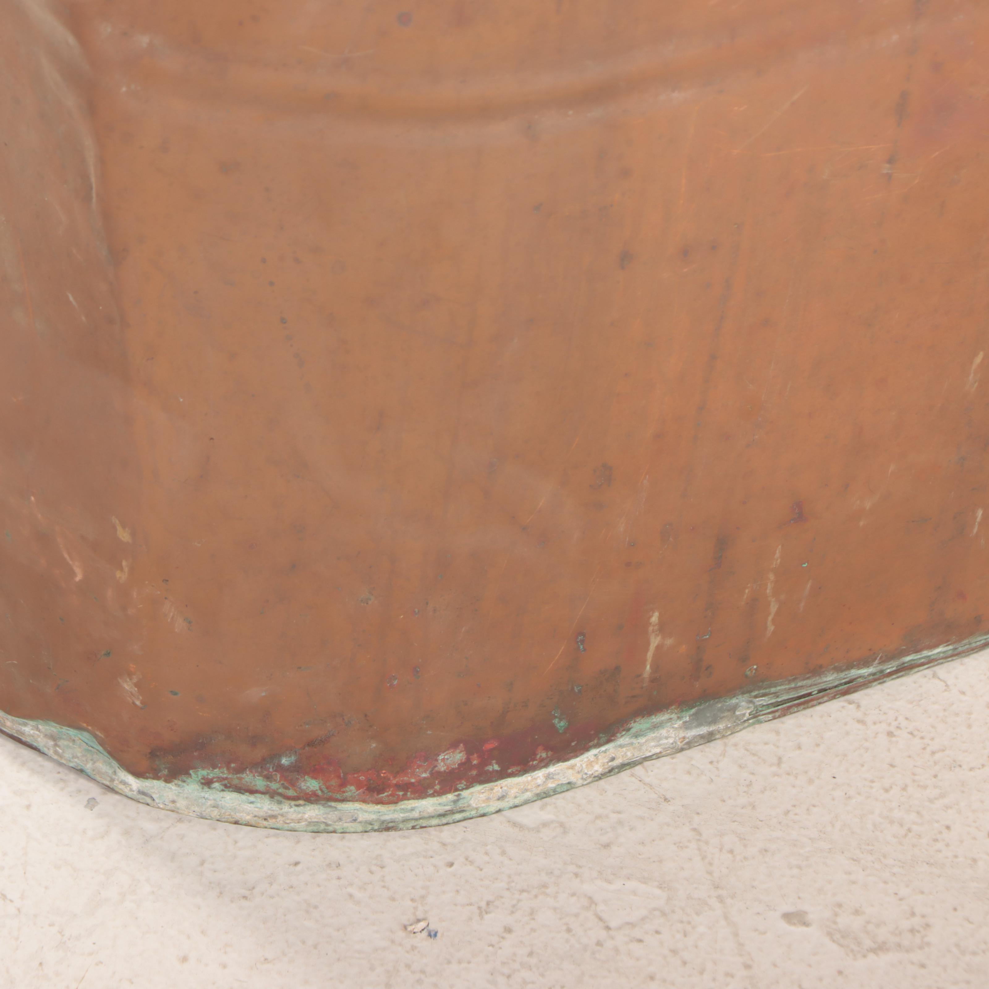 Double-Handled Copper Boiler Wash Tub and Distressed Copper Wash Tub