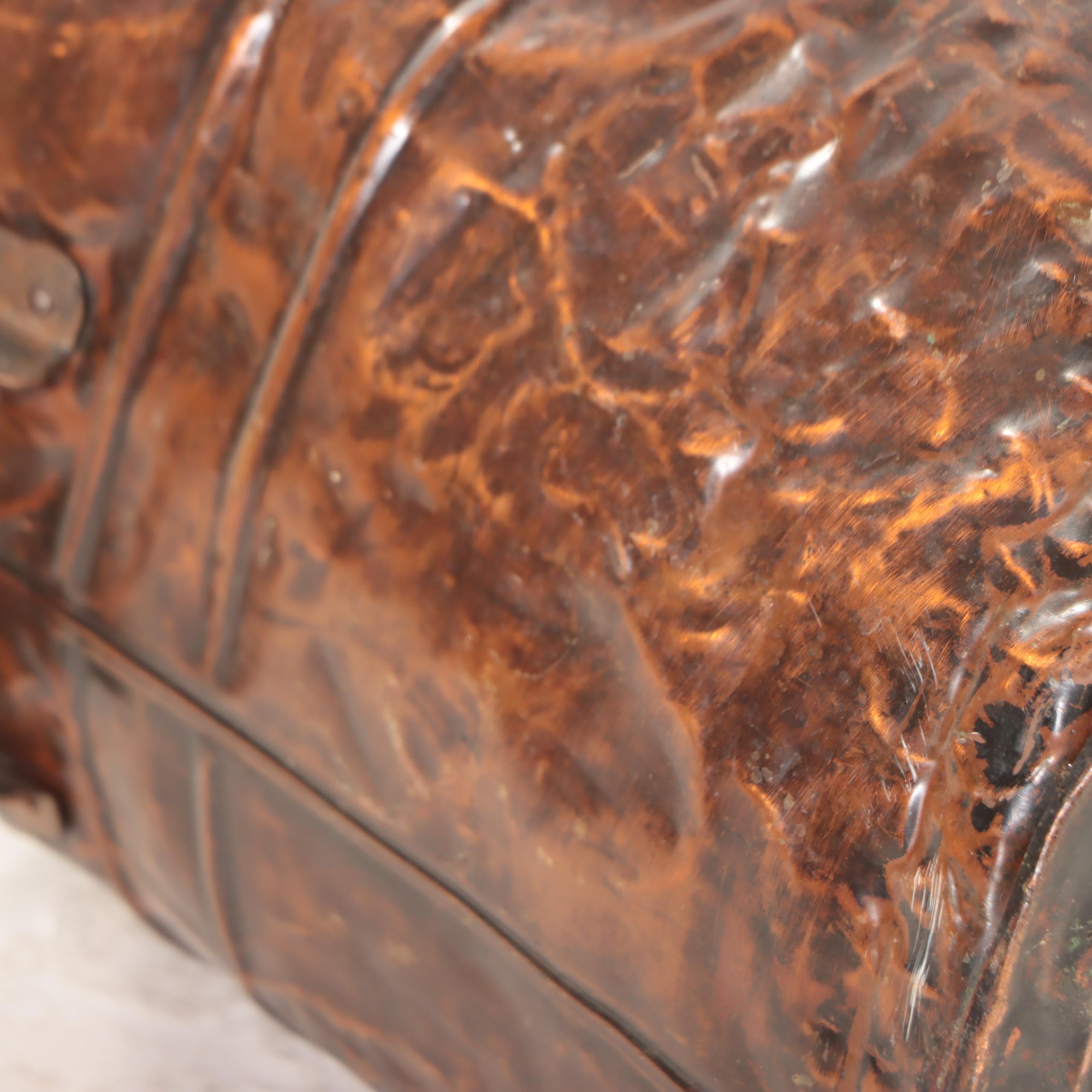 Double-Handled Copper Boiler Wash Tub and Distressed Copper Wash Tub