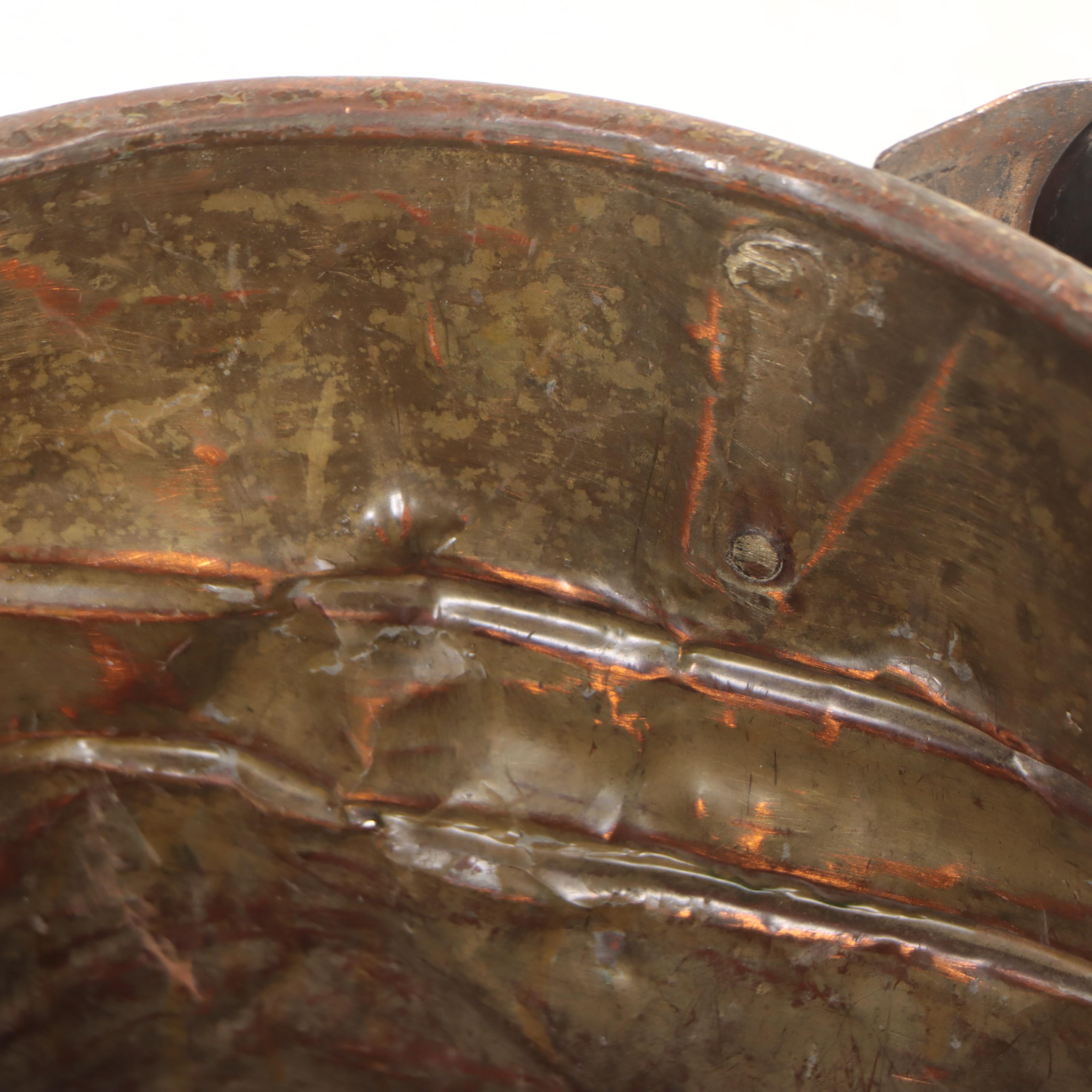 Double-Handled Copper Boiler Wash Tub and Distressed Copper Wash Tub