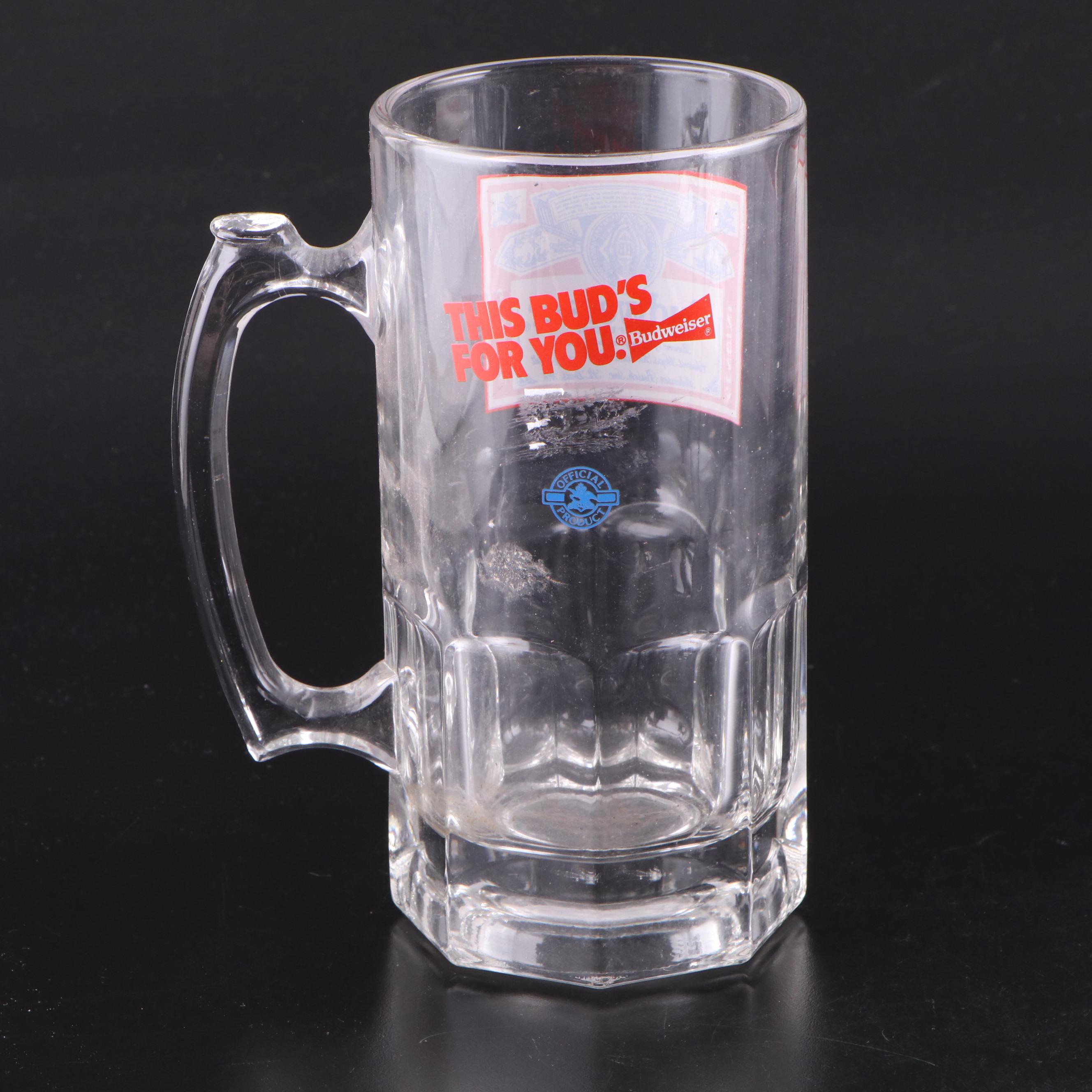 Coors and Budweiser Beer Pitchers with Other Beer Mugs