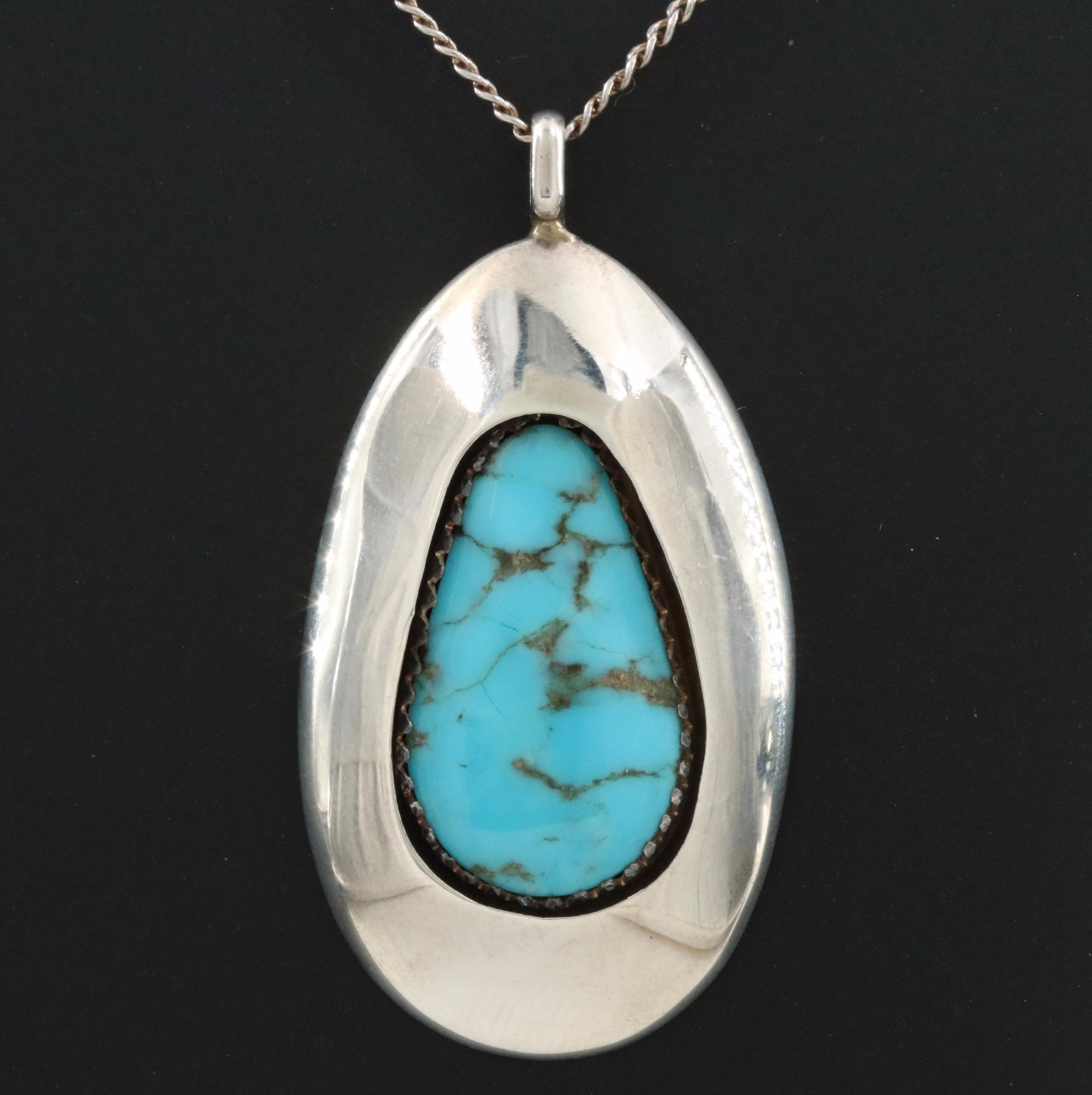 Sterling Turquoise Necklace