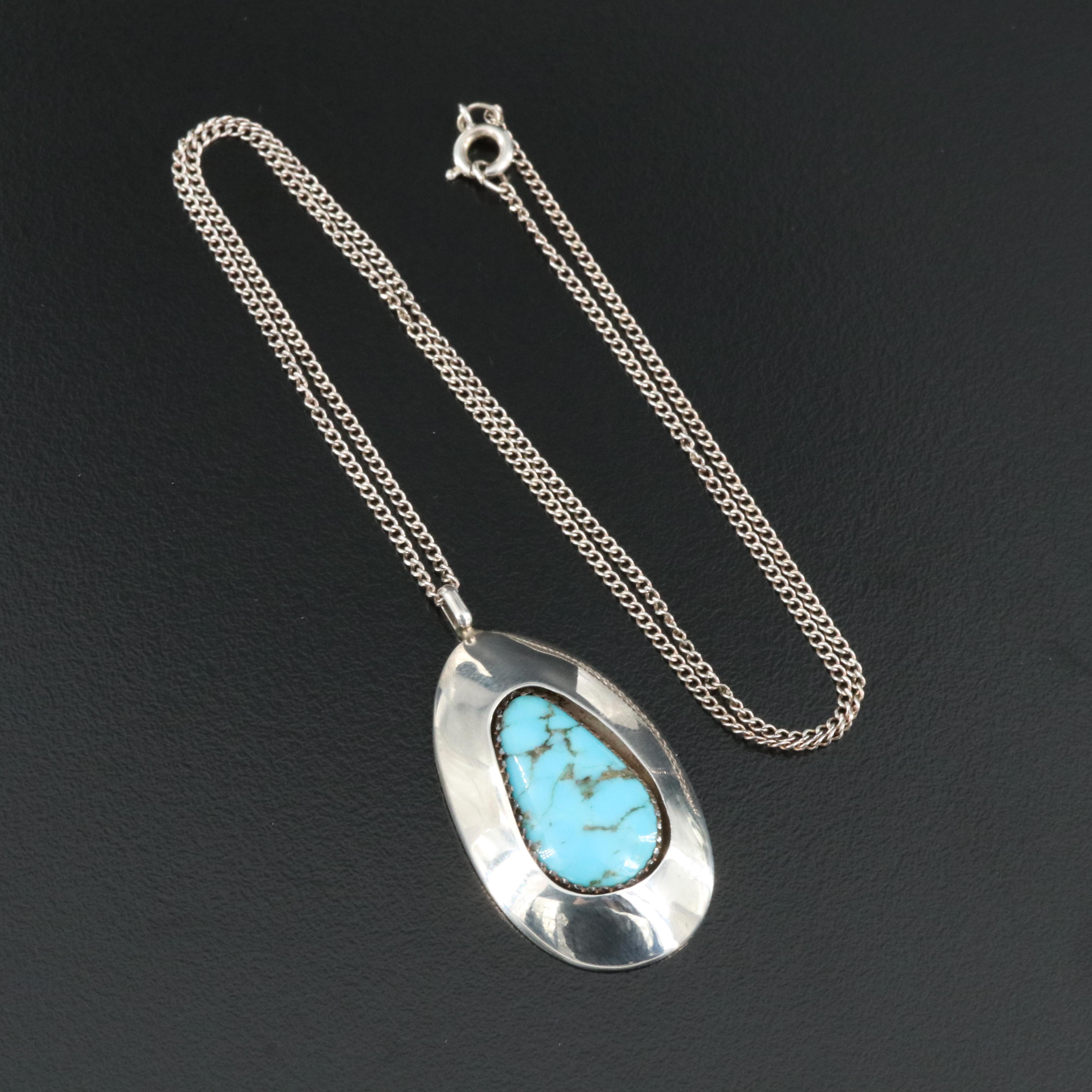 Sterling Turquoise Necklace