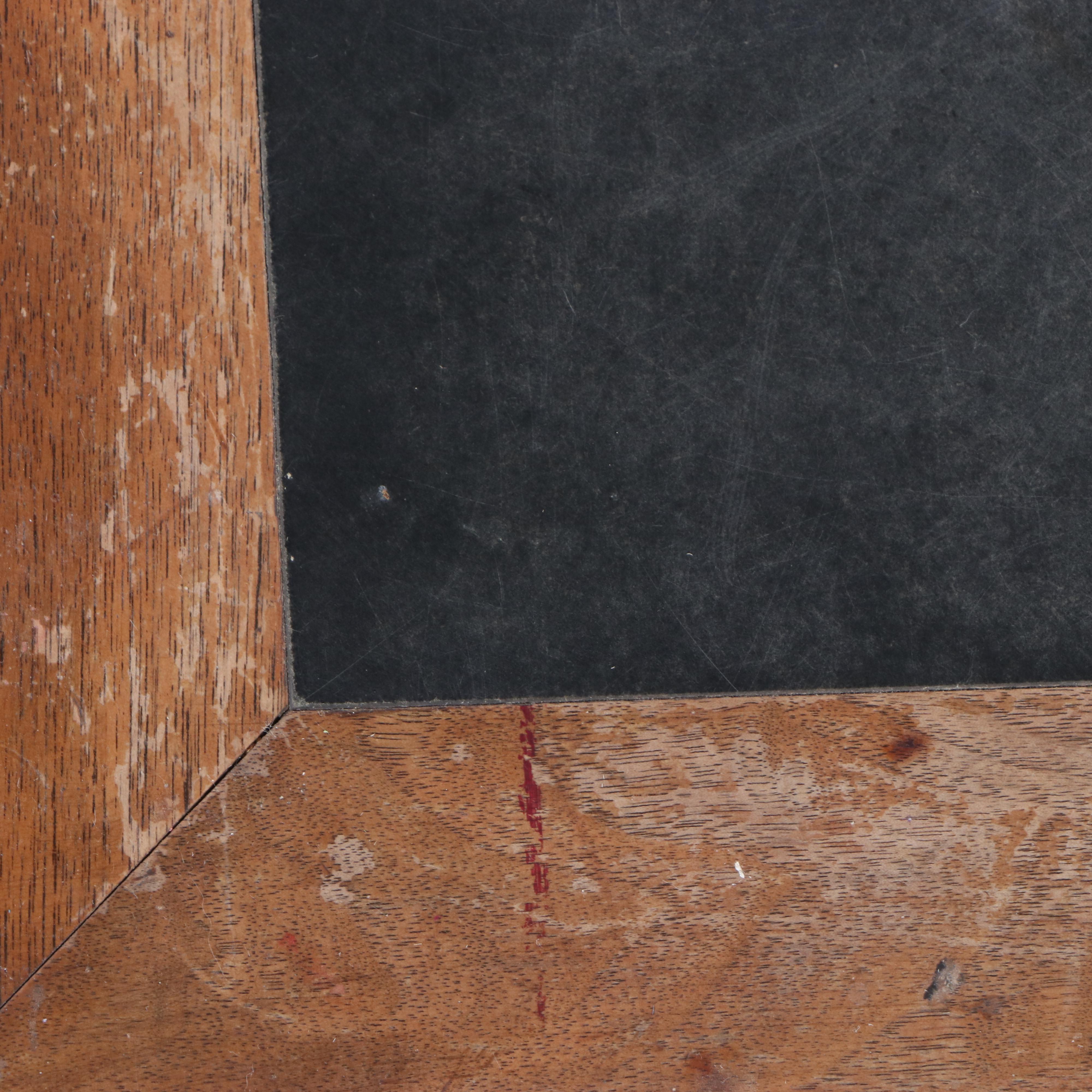 Mid Century Modern Walnut and Black Laminate Coffee Table