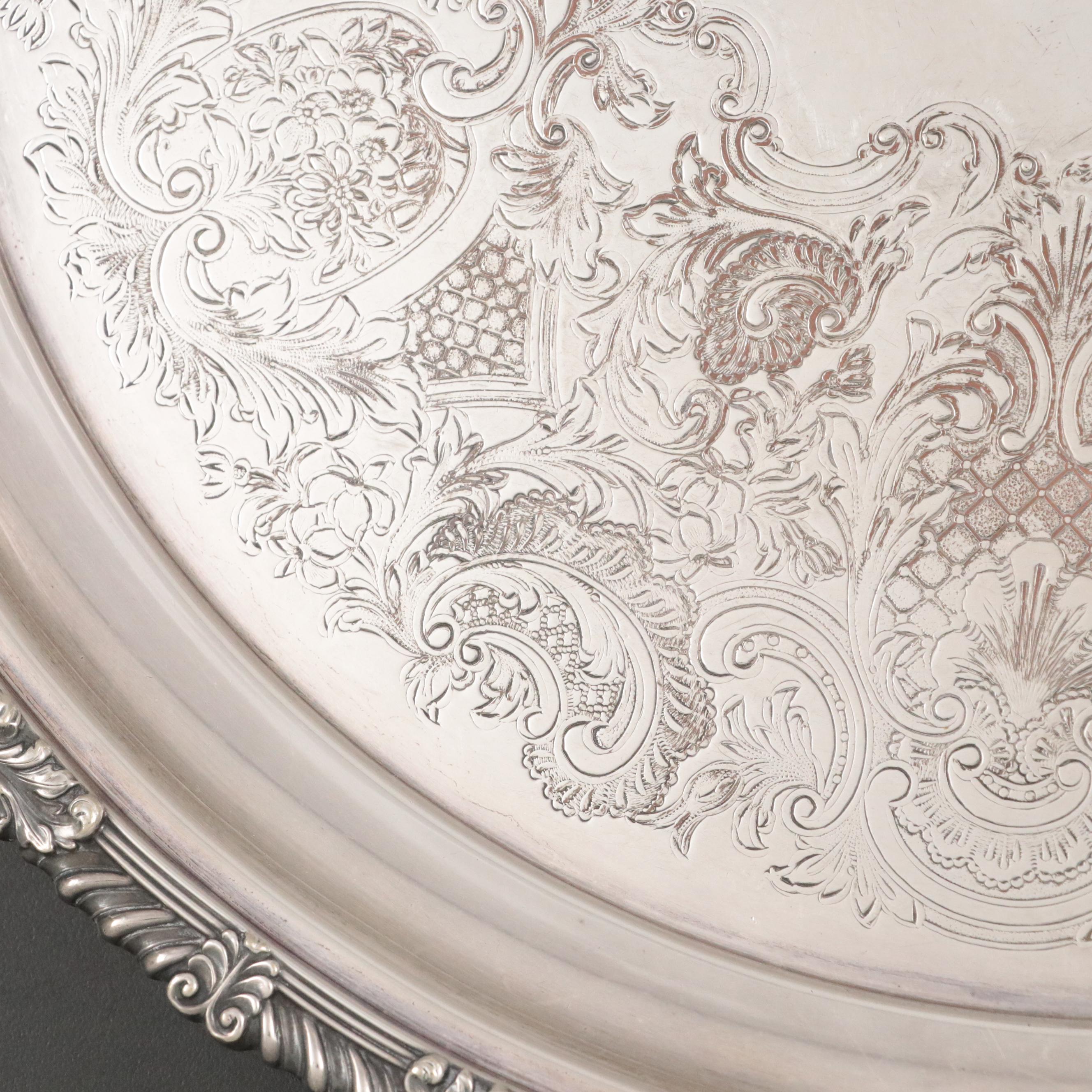 Ellis-Barker Silver Co. Silver Plate Coffee Service and Tray