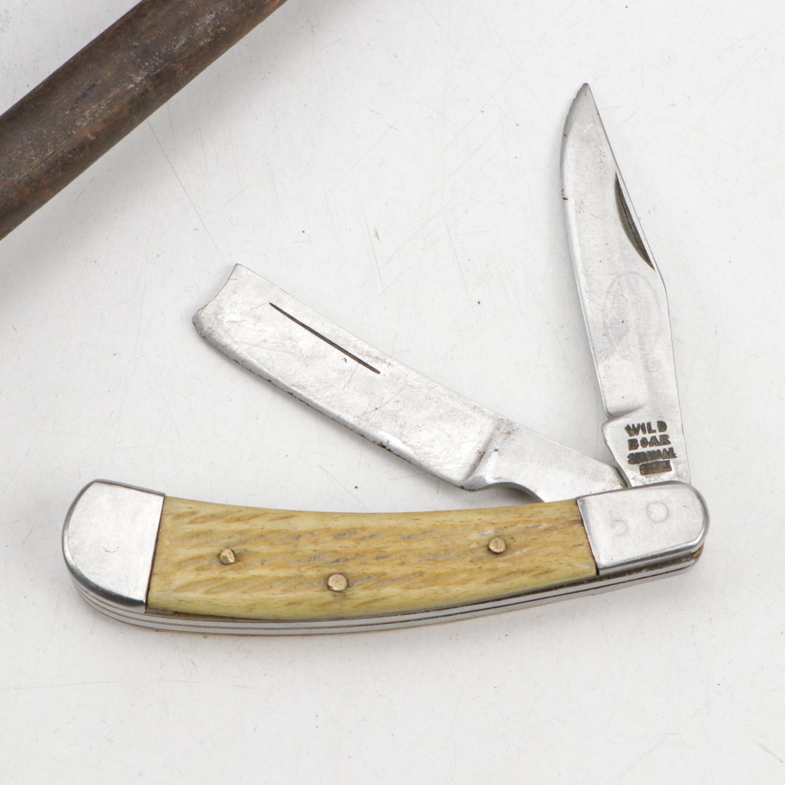 Black Graniteware Camping Cookware with Metal Kettle, Trivets, and Utensils