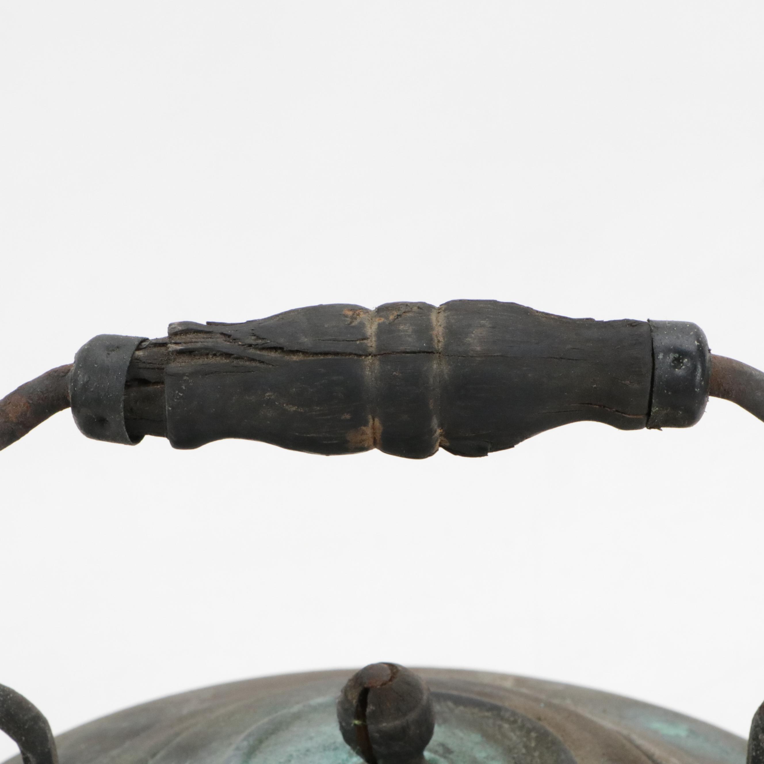 Black Graniteware Camping Cookware with Metal Kettle, Trivets, and Utensils