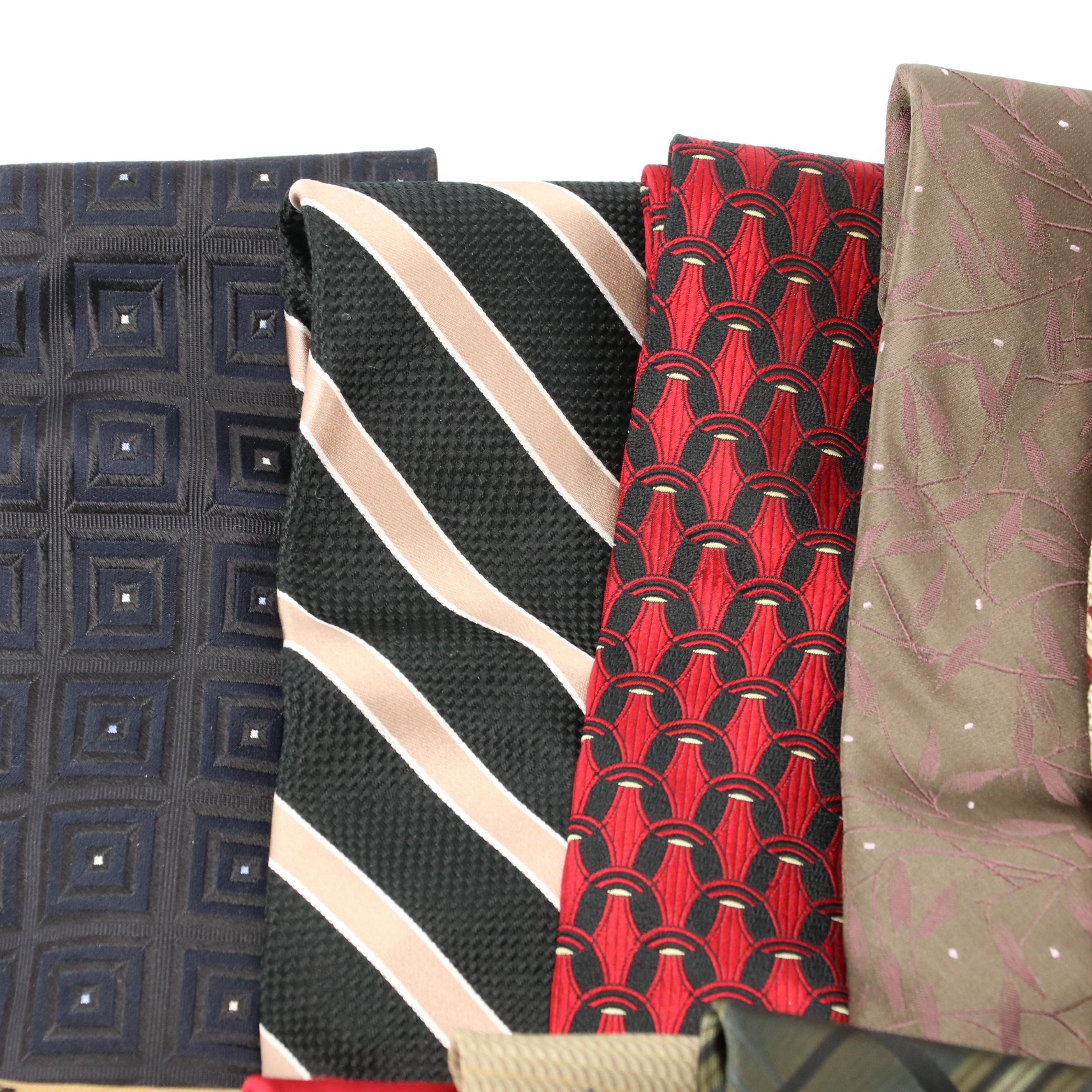Men's Patterned Silk Neckties Including Tommy Hilfiger, Calvin Klein, and More