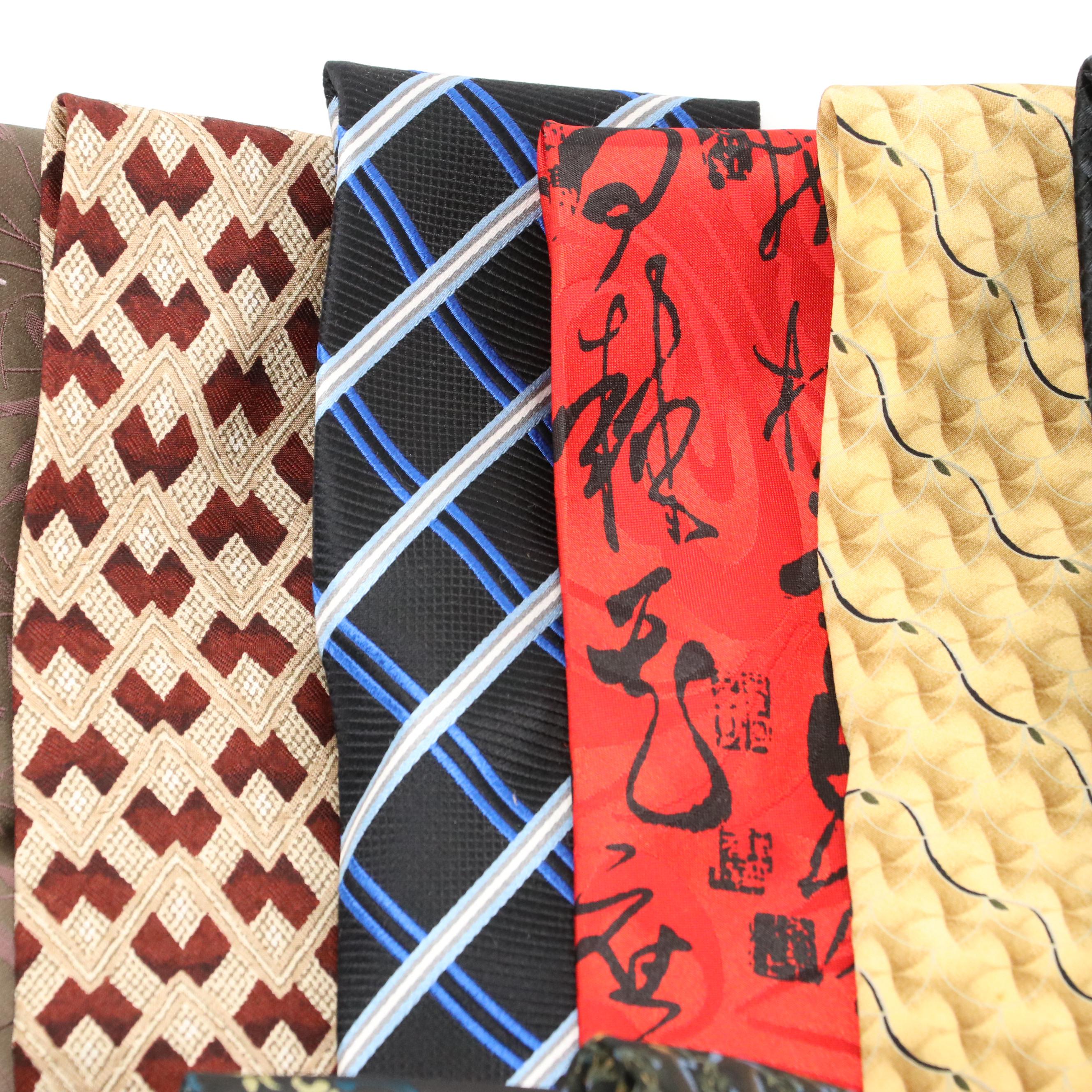 Men's Patterned Silk Neckties Including Tommy Hilfiger, Calvin Klein, and More