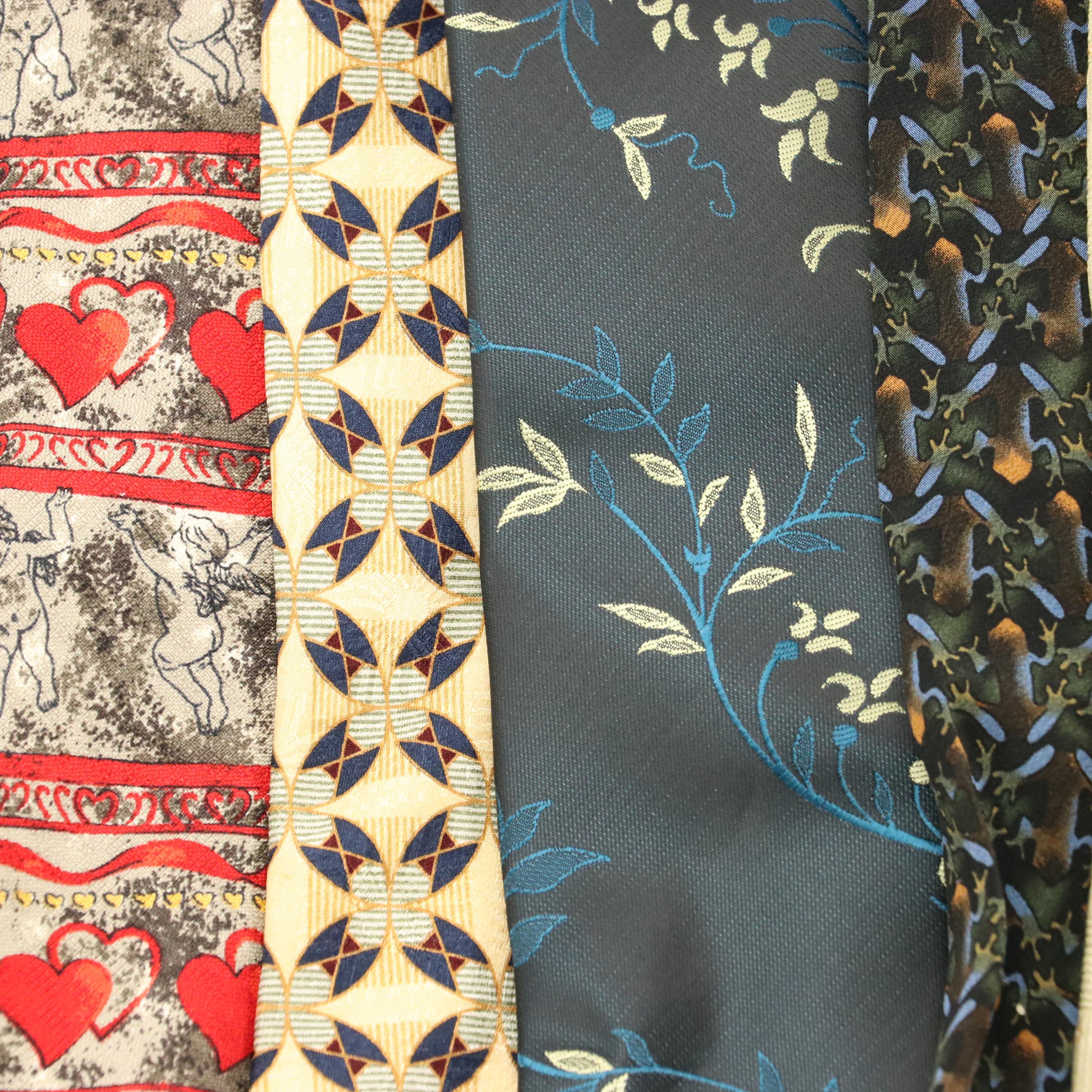 Men's Patterned Silk Neckties Including Tommy Hilfiger, Calvin Klein, and More