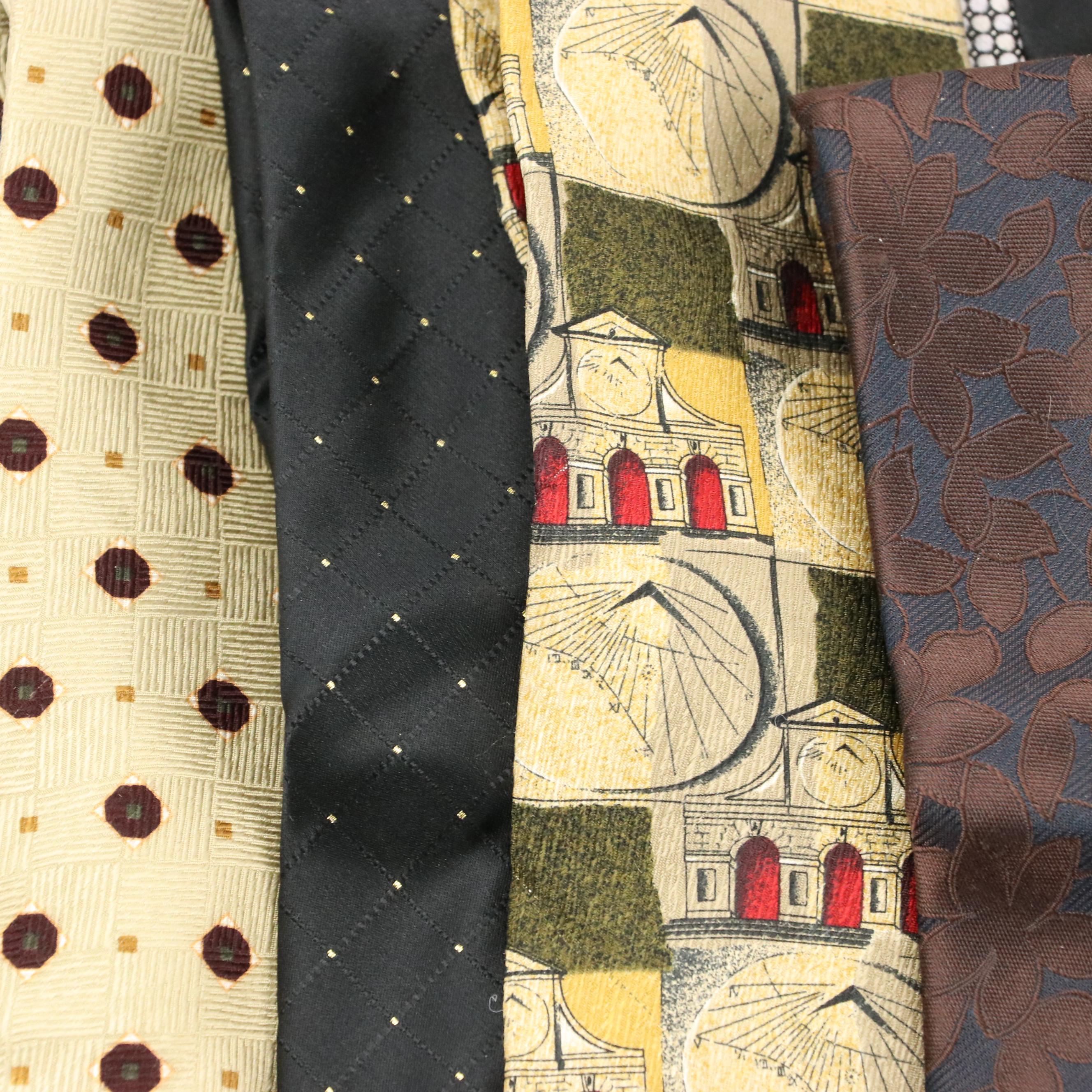 Men's Patterned Silk Neckties Including Tommy Hilfiger, Calvin Klein, and More