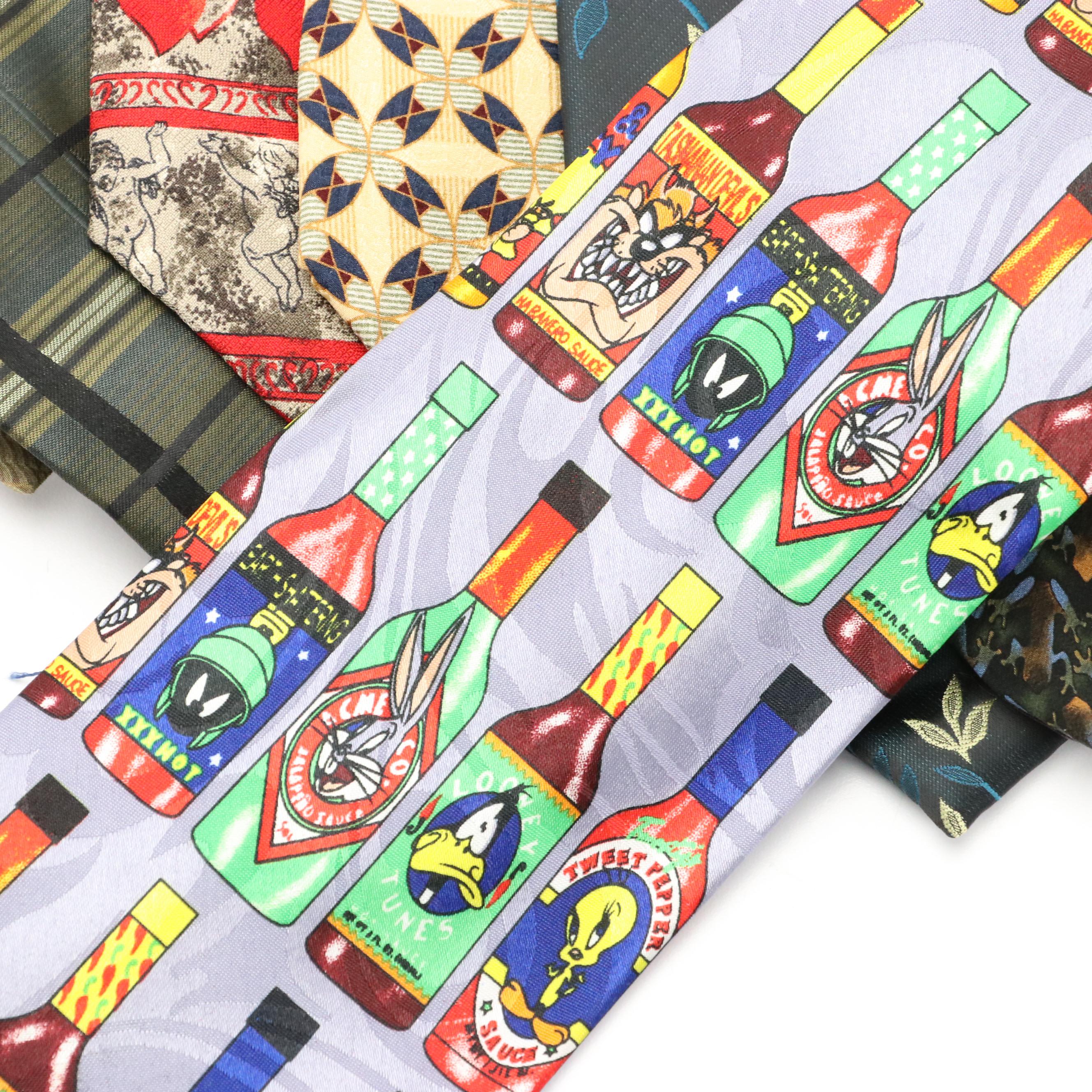 Men's Patterned Silk Neckties Including Tommy Hilfiger, Calvin Klein, and More