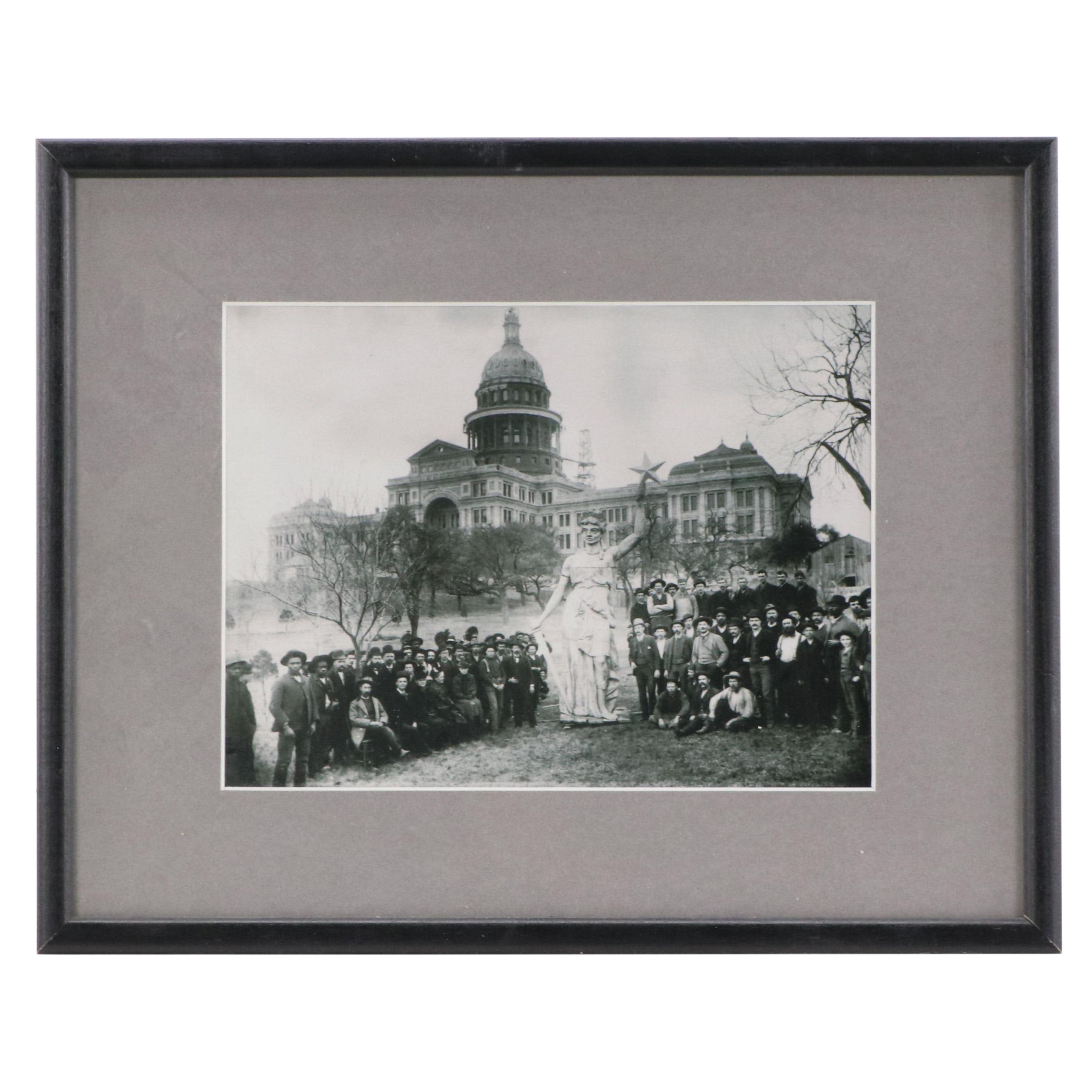 Black and White Photograph of "Capitol of Texas - 1888"