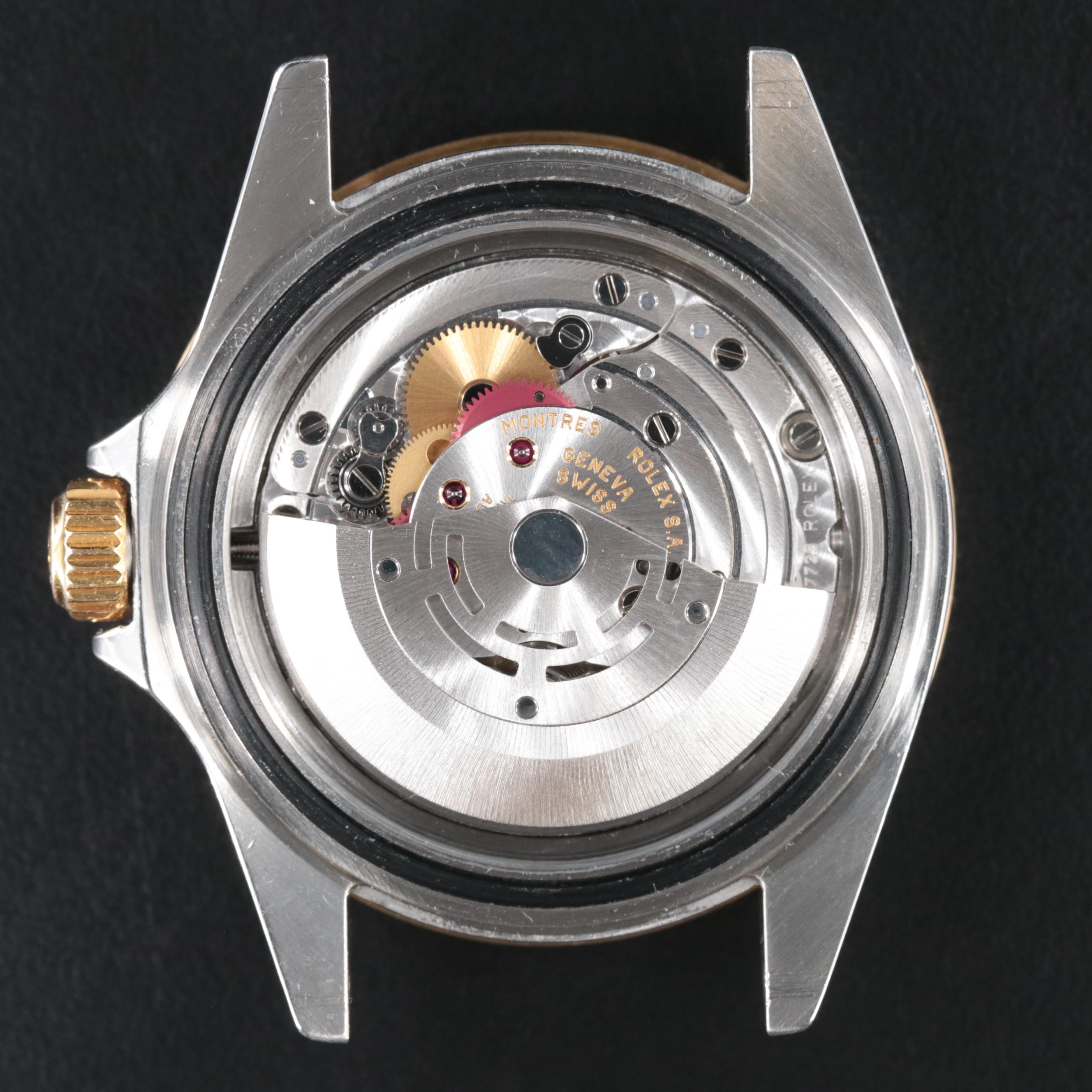 2000 Rolex Champagne Custom Diamond and Sapphire Dial Submariner Watch