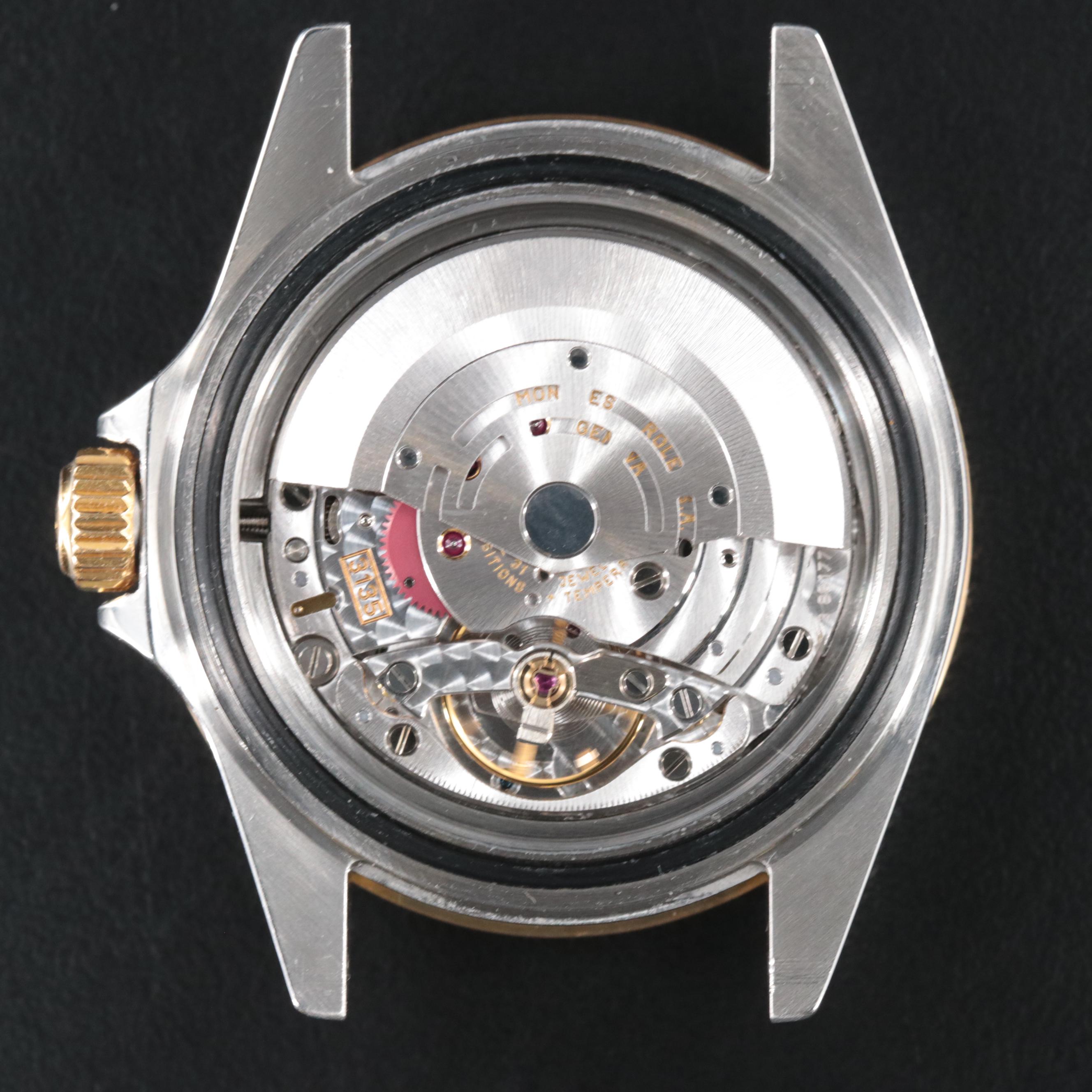 2000 Rolex Champagne Custom Diamond and Sapphire Dial Submariner Watch