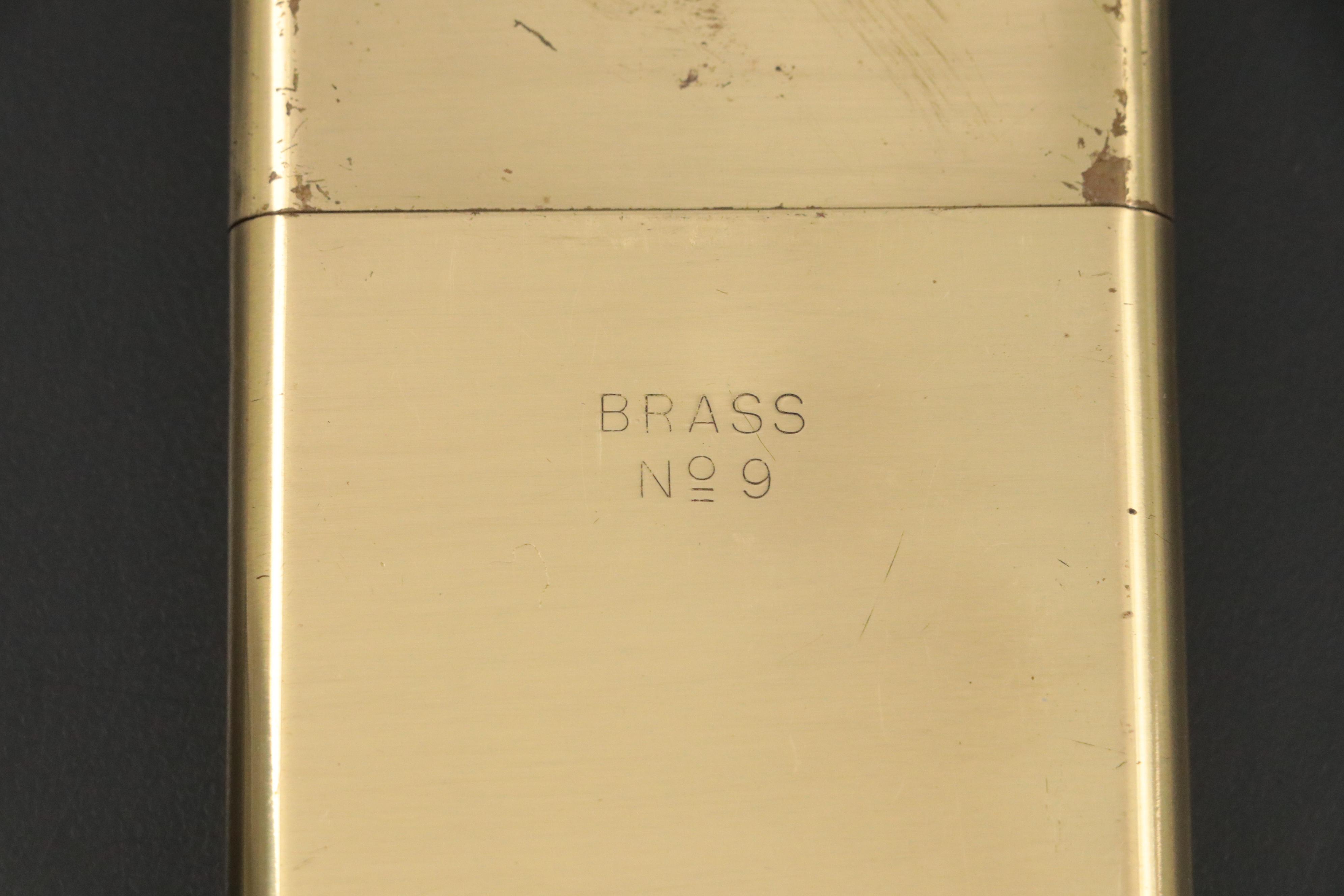 Chas T. Kennedy Brass Cigarette Case with Brass Collar Stays and More Décor