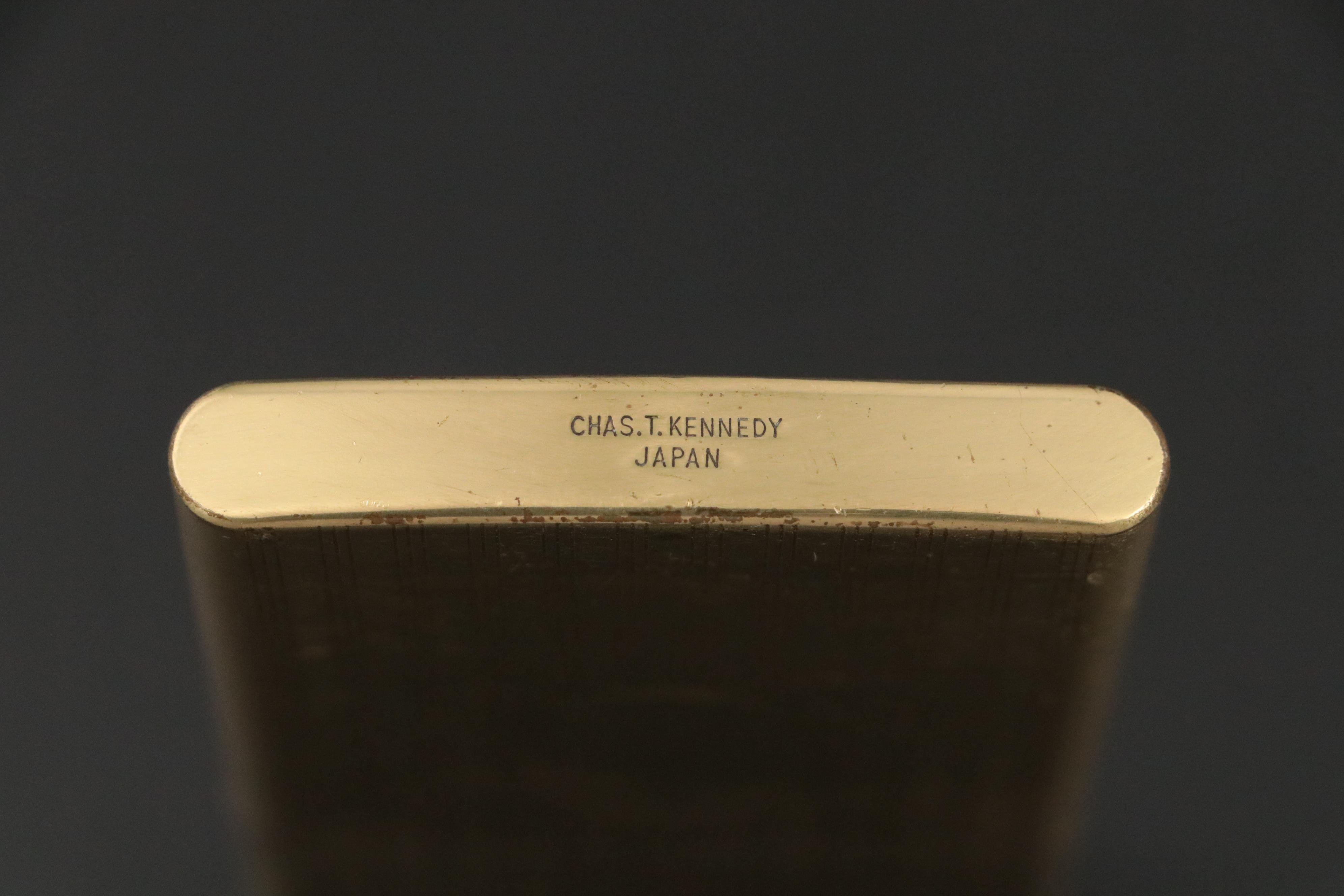 Chas T. Kennedy Brass Cigarette Case with Brass Collar Stays and More Décor