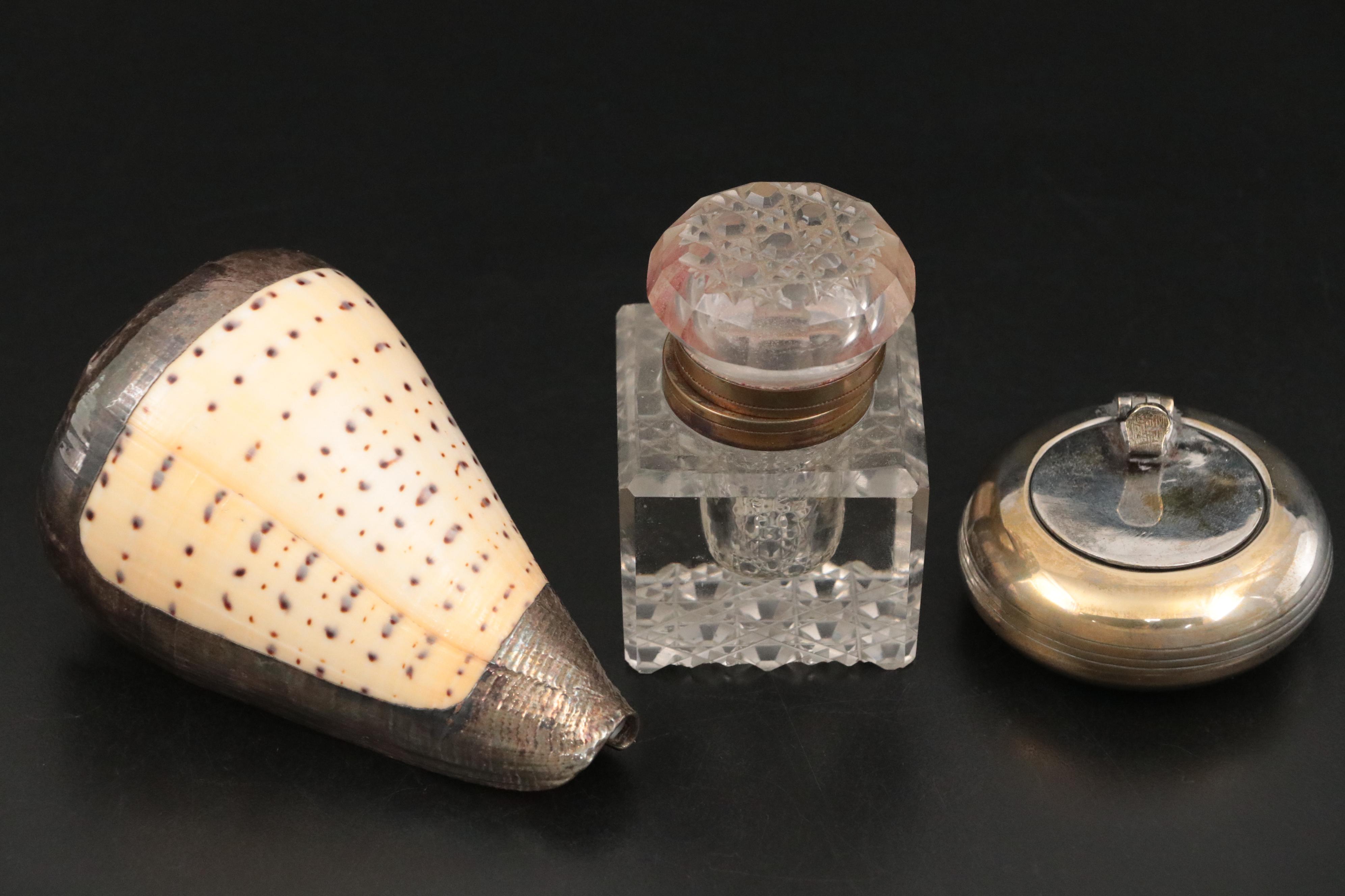 Chas T. Kennedy Brass Cigarette Case with Brass Collar Stays and More Décor