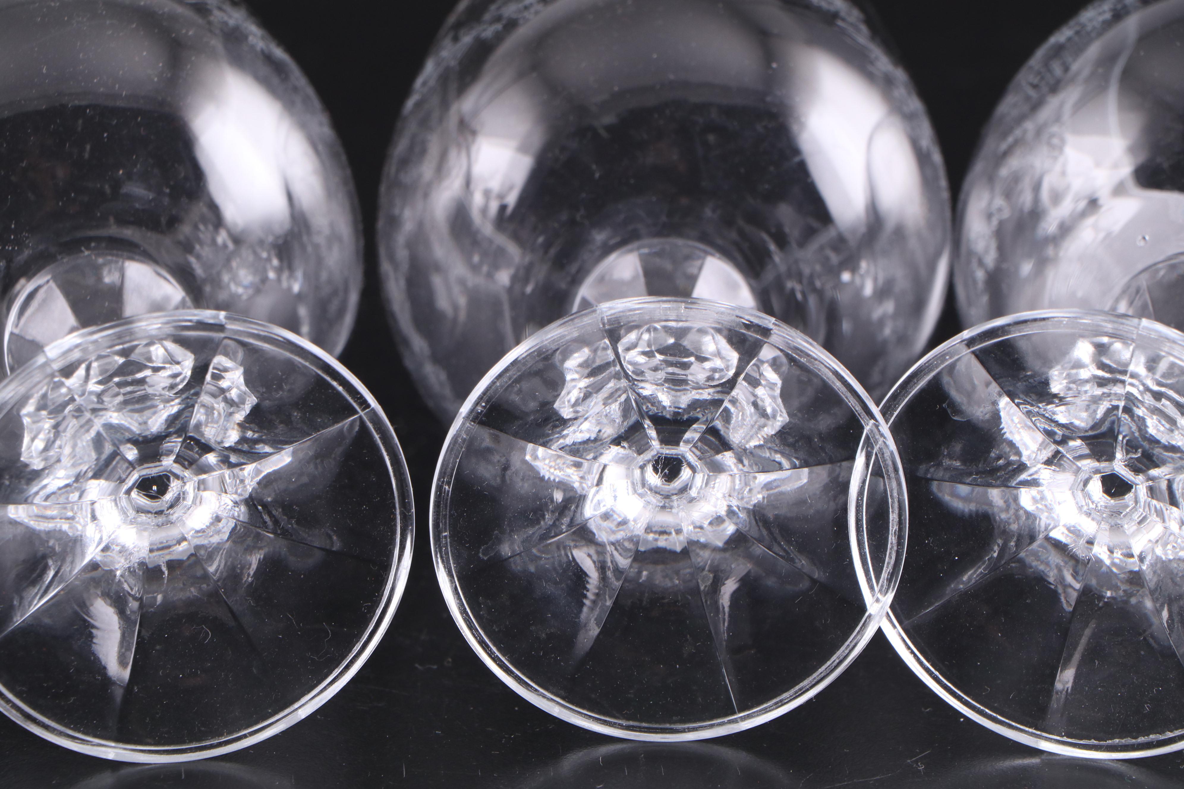 Duncan & Miller "Three Faces" Compote with Other Glass Stemware and Compotes