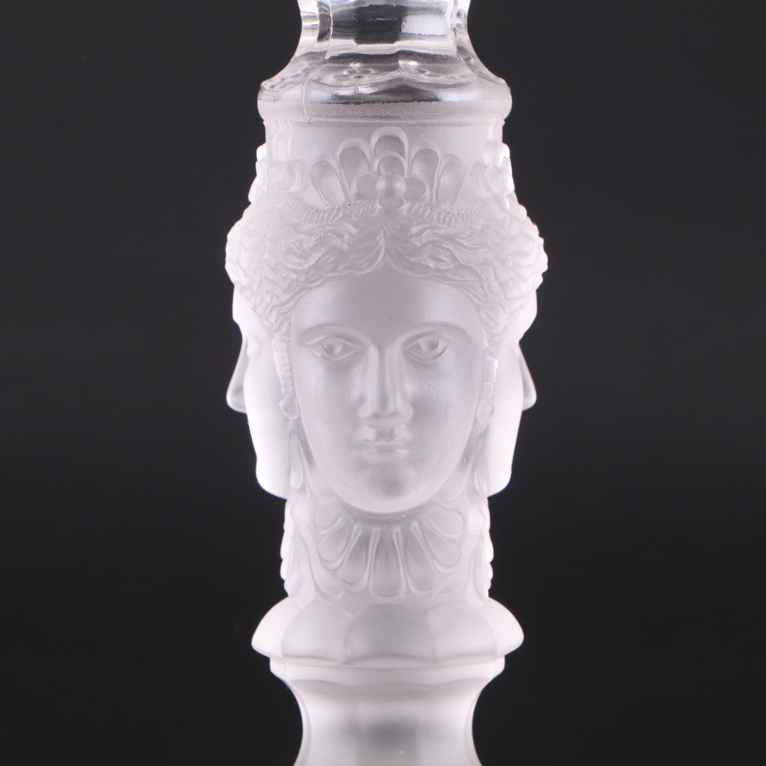 Duncan & Miller "Three Faces" Compote with Other Glass Stemware and Compotes